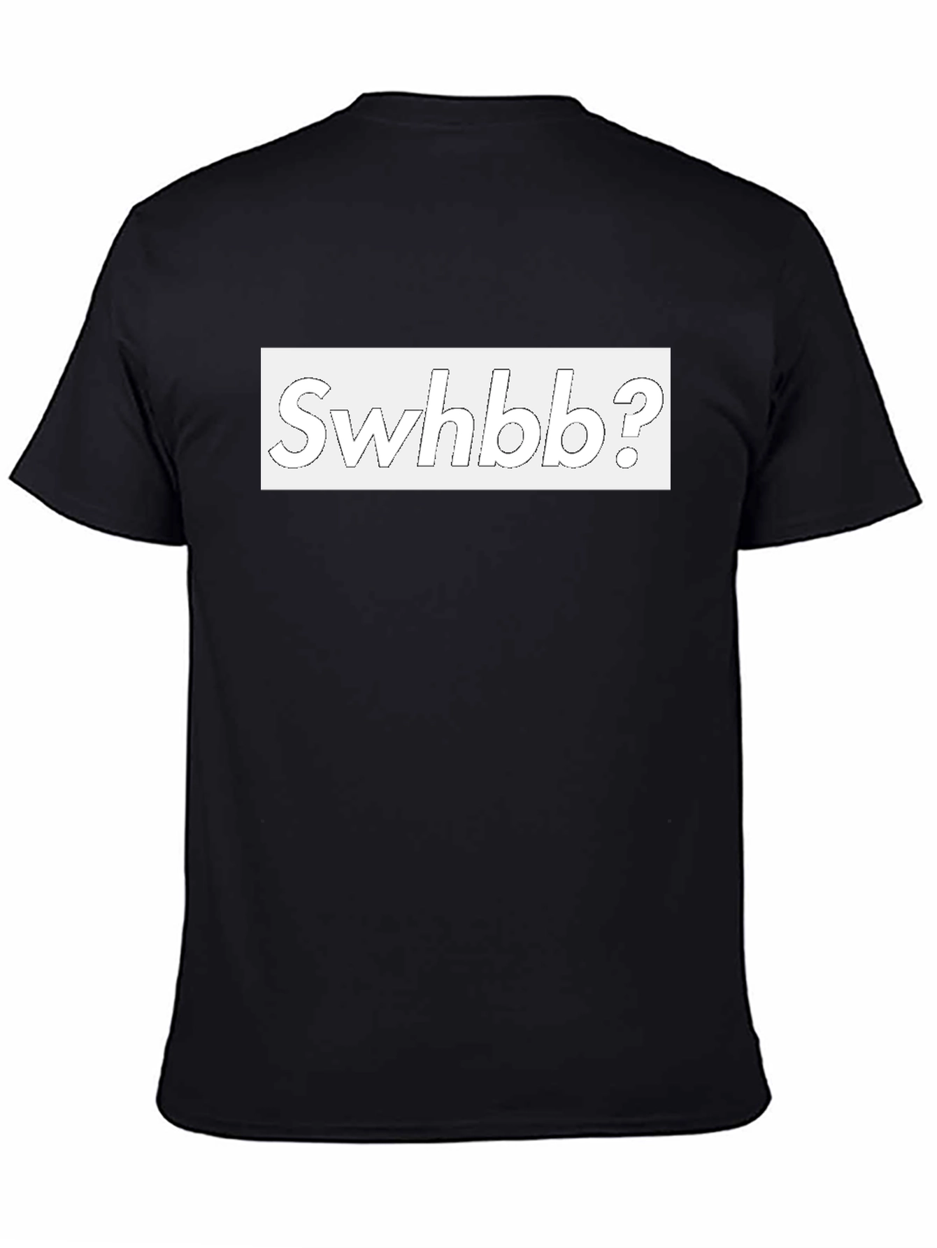 Swhbb? Graphic Print Black T-Shirt for Men