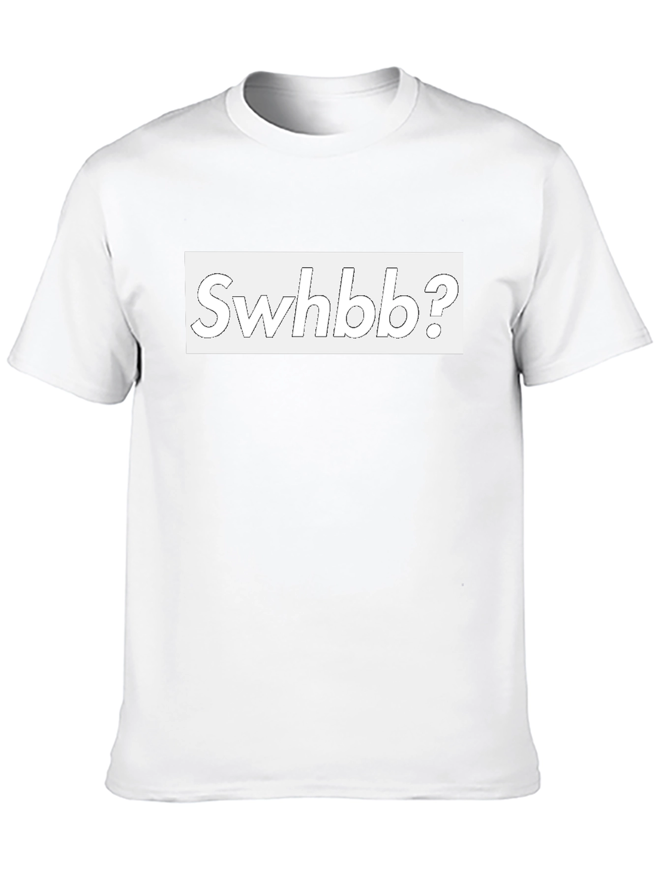 Swhbb? Graphic Print Black T-Shirt for Men