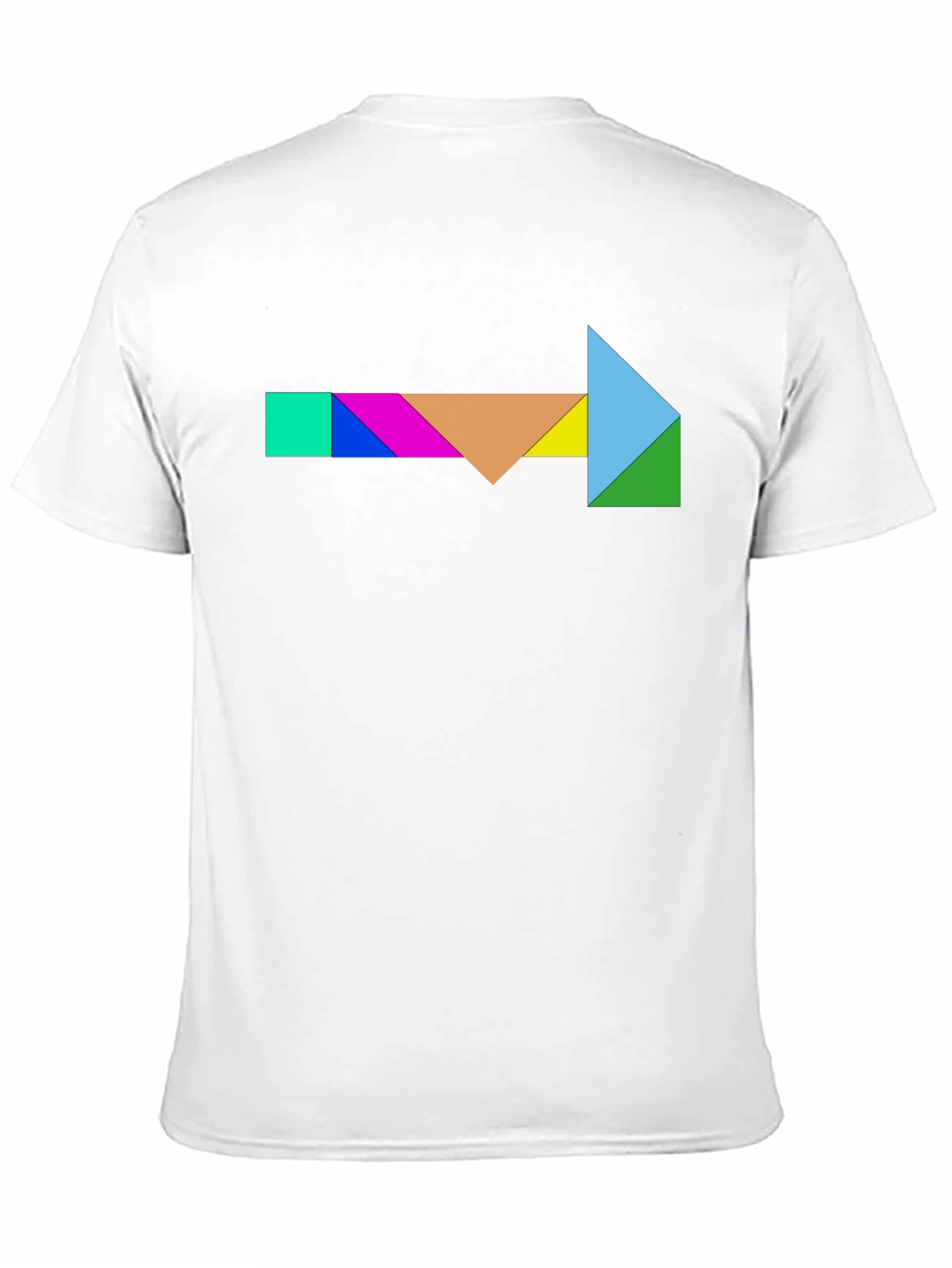 Geometric Tangram Arrow T-Shirt - Unique Design