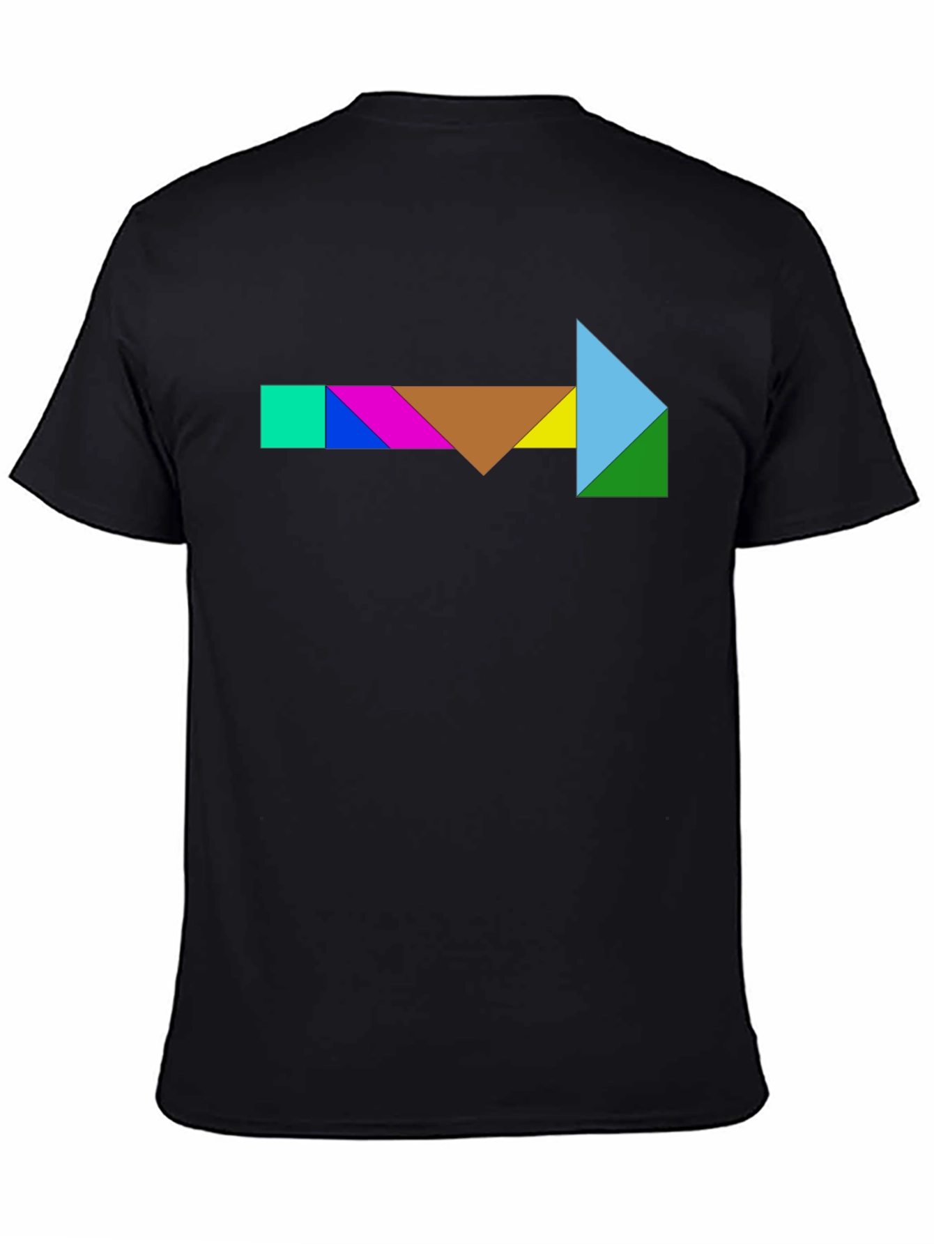 Geometric Tangram Arrow T-Shirt - Unique Design