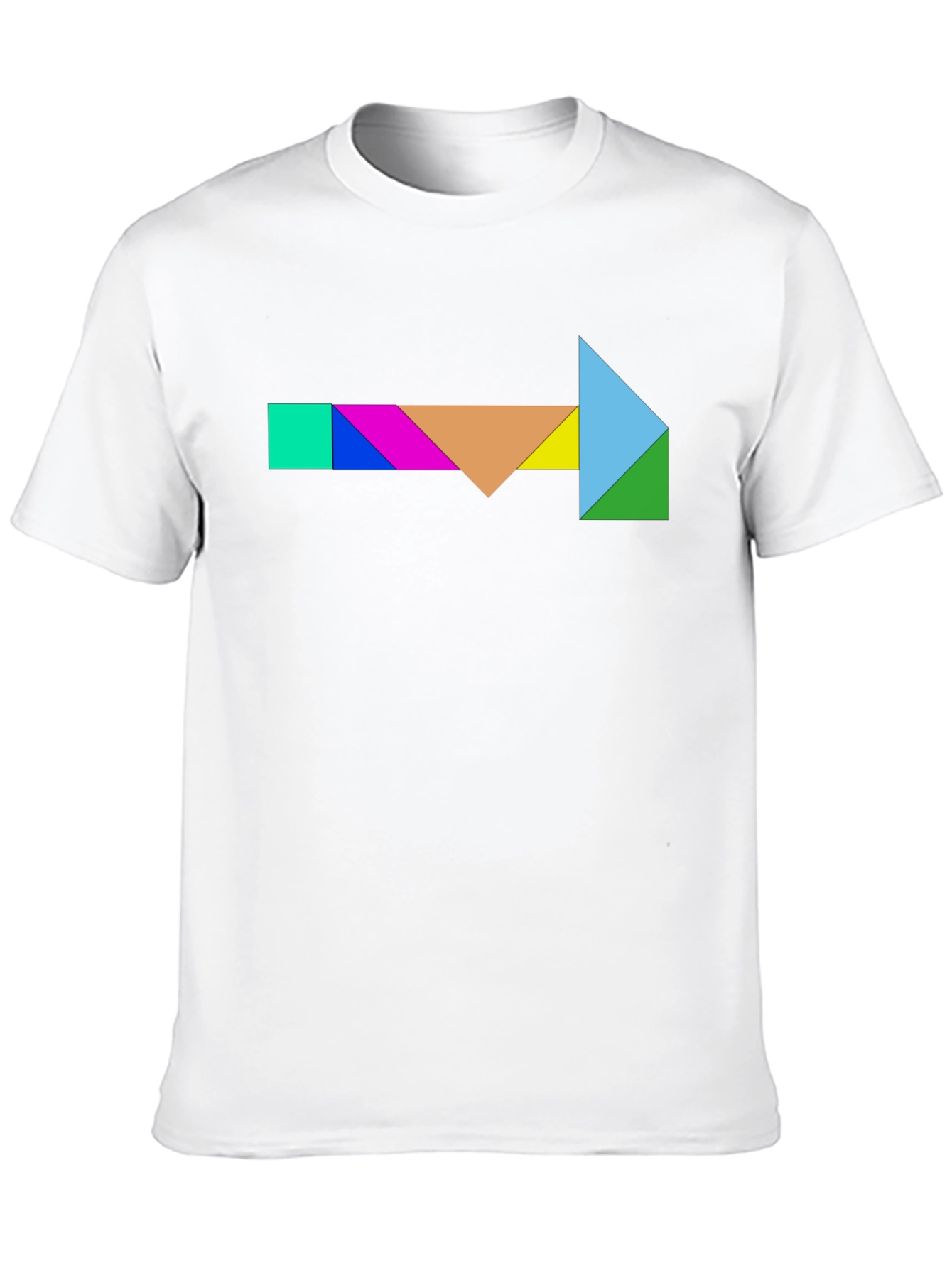 Geometric Tangram Arrow T-Shirt - Unique Design