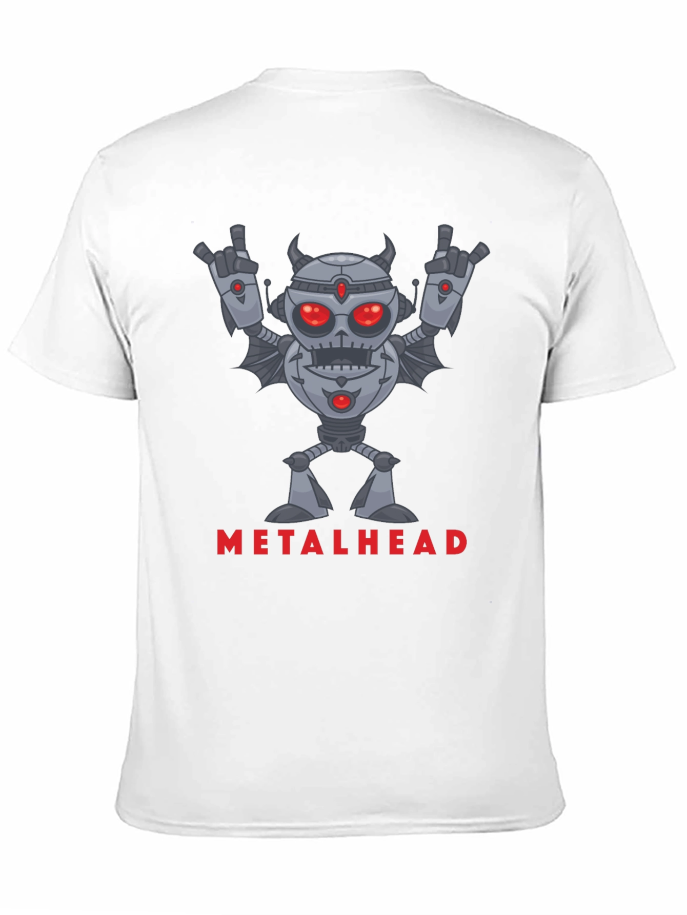 Metalhead Robot Graphic Black T-Shirt