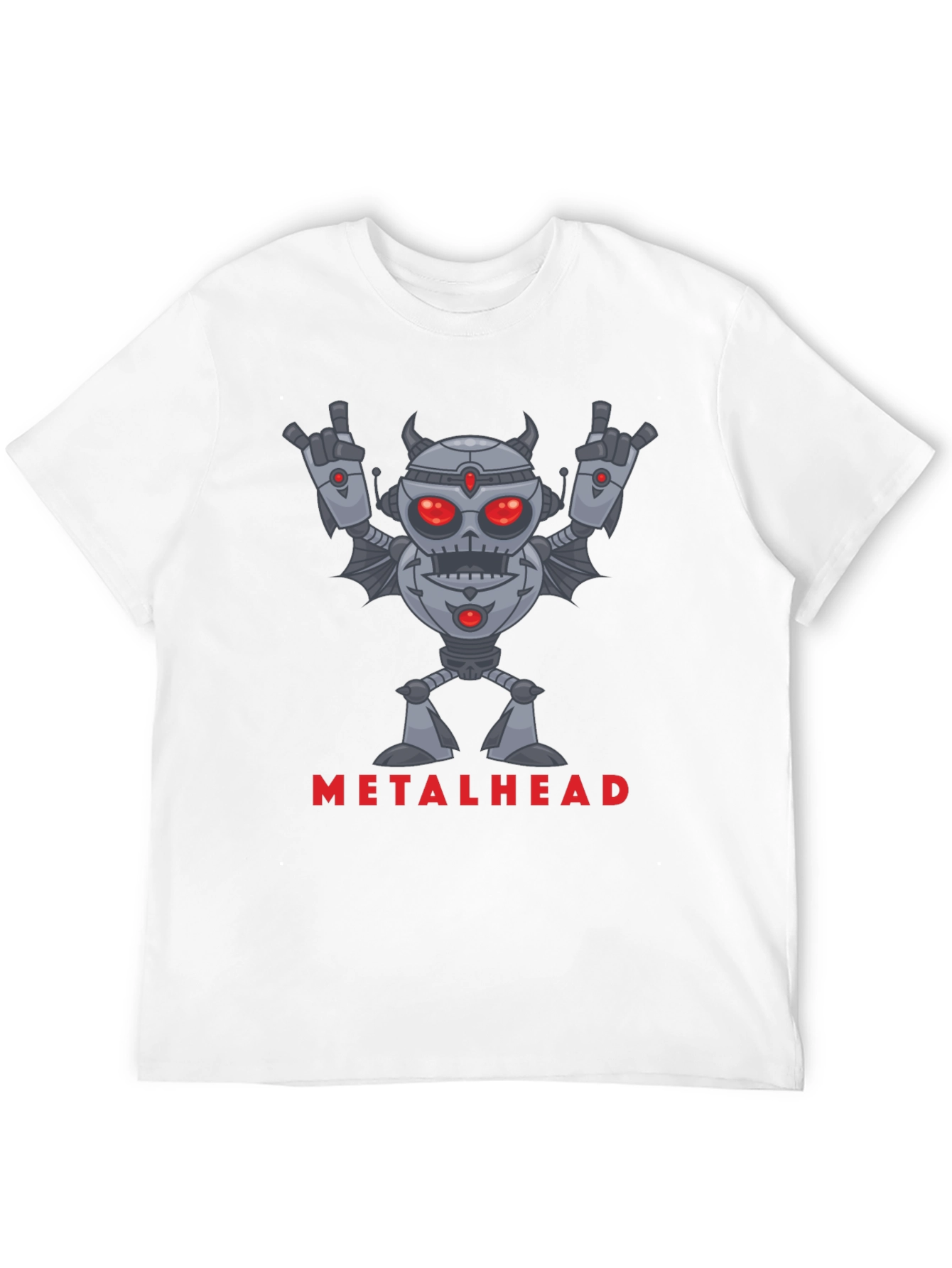 Metalhead Robot Graphic Black T-Shirt