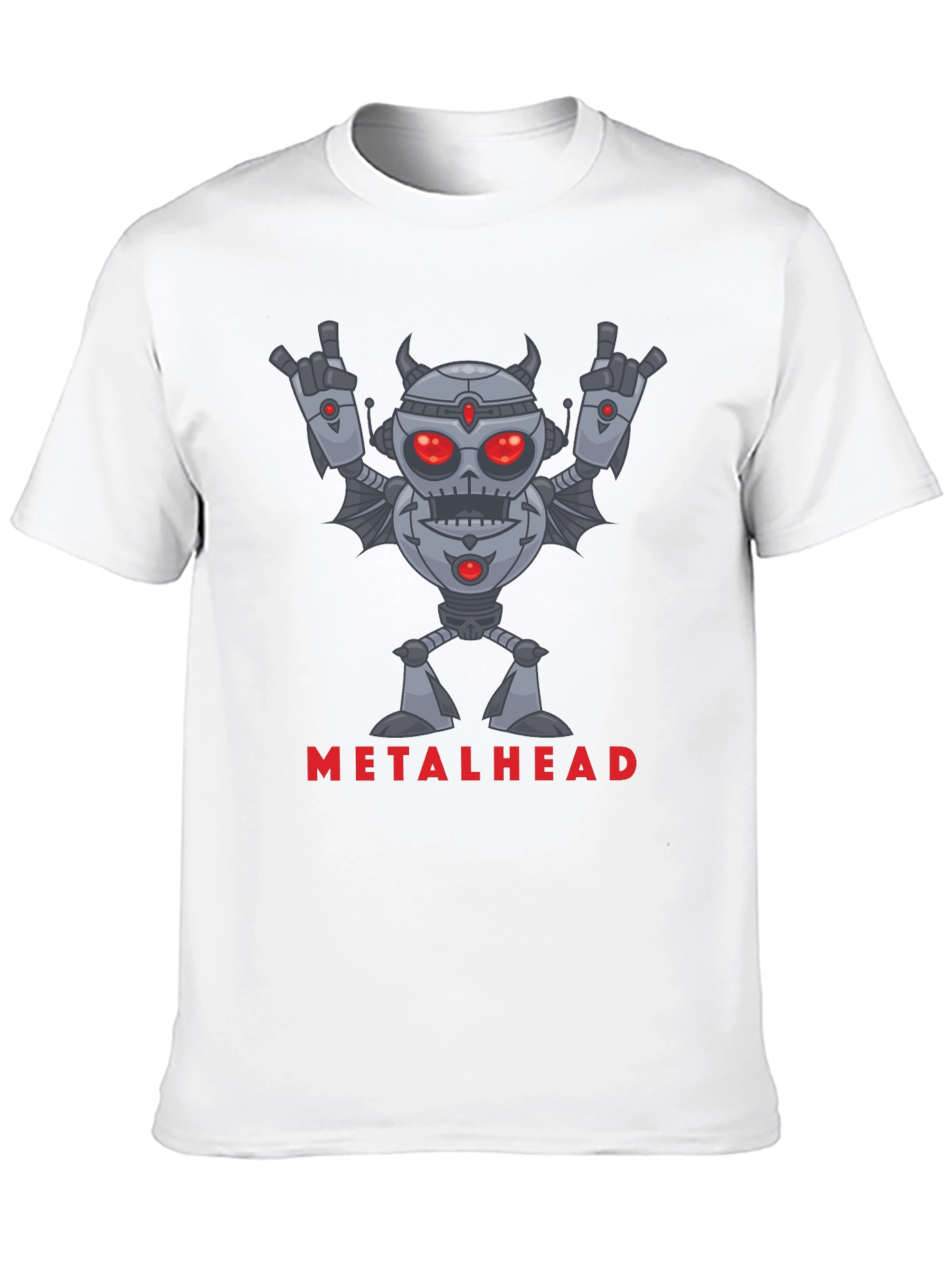 Metalhead Robot Graphic Black T-Shirt
