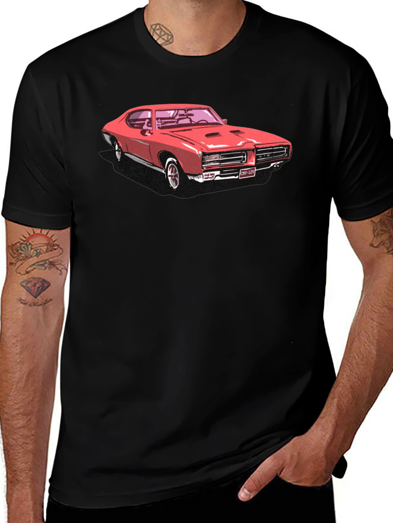 Classic Red Car Graphic T-Shirt - Retro Cool!