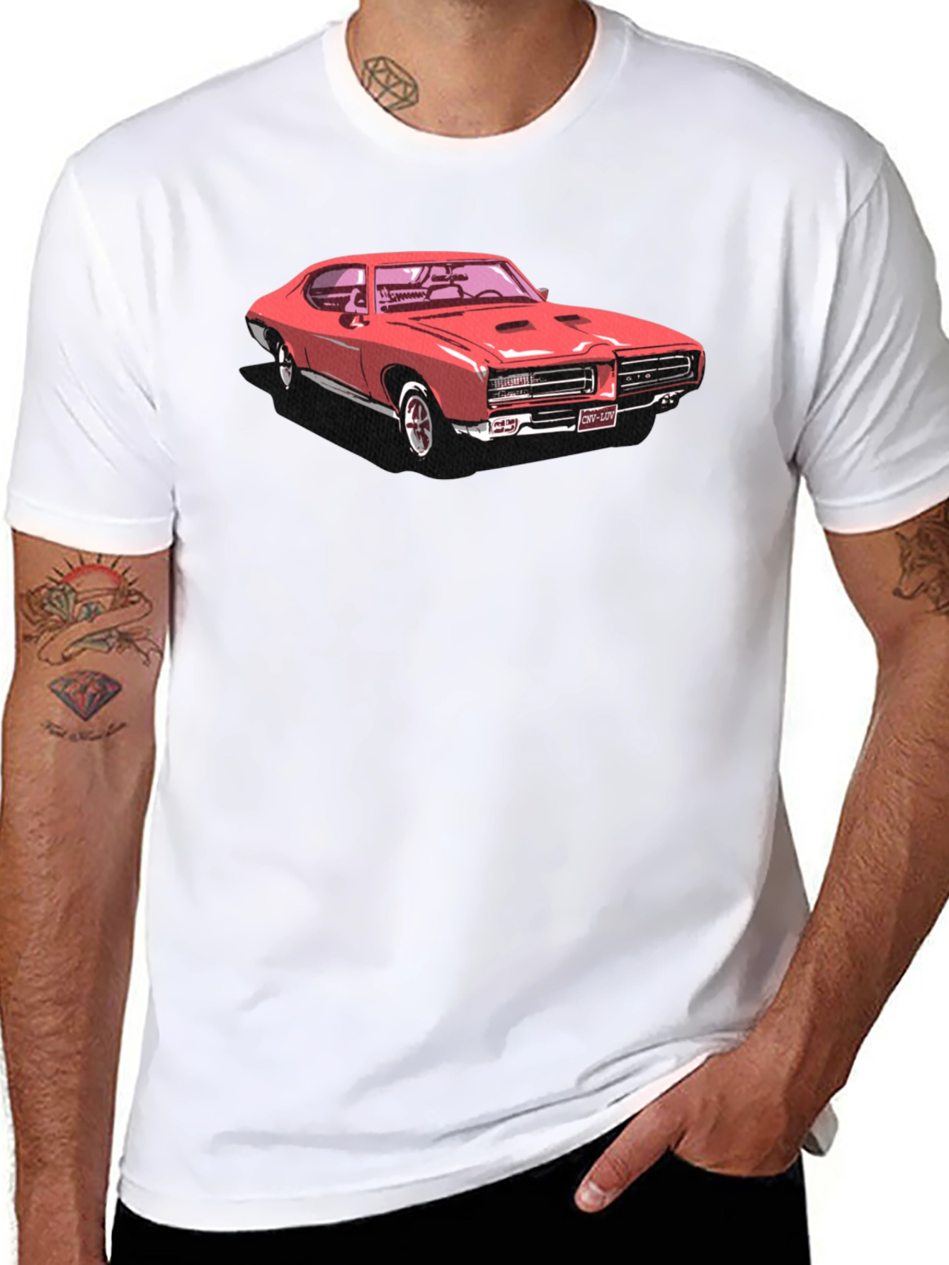 Classic Red Car Graphic T-Shirt - Retro Cool!