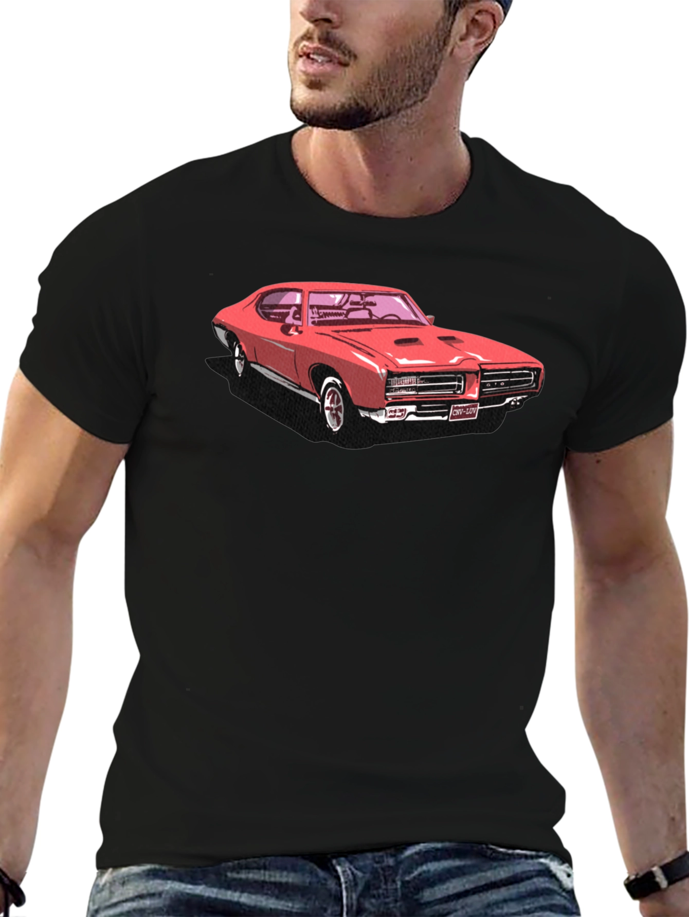 Classic Red Car Graphic T-Shirt - Retro Cool!