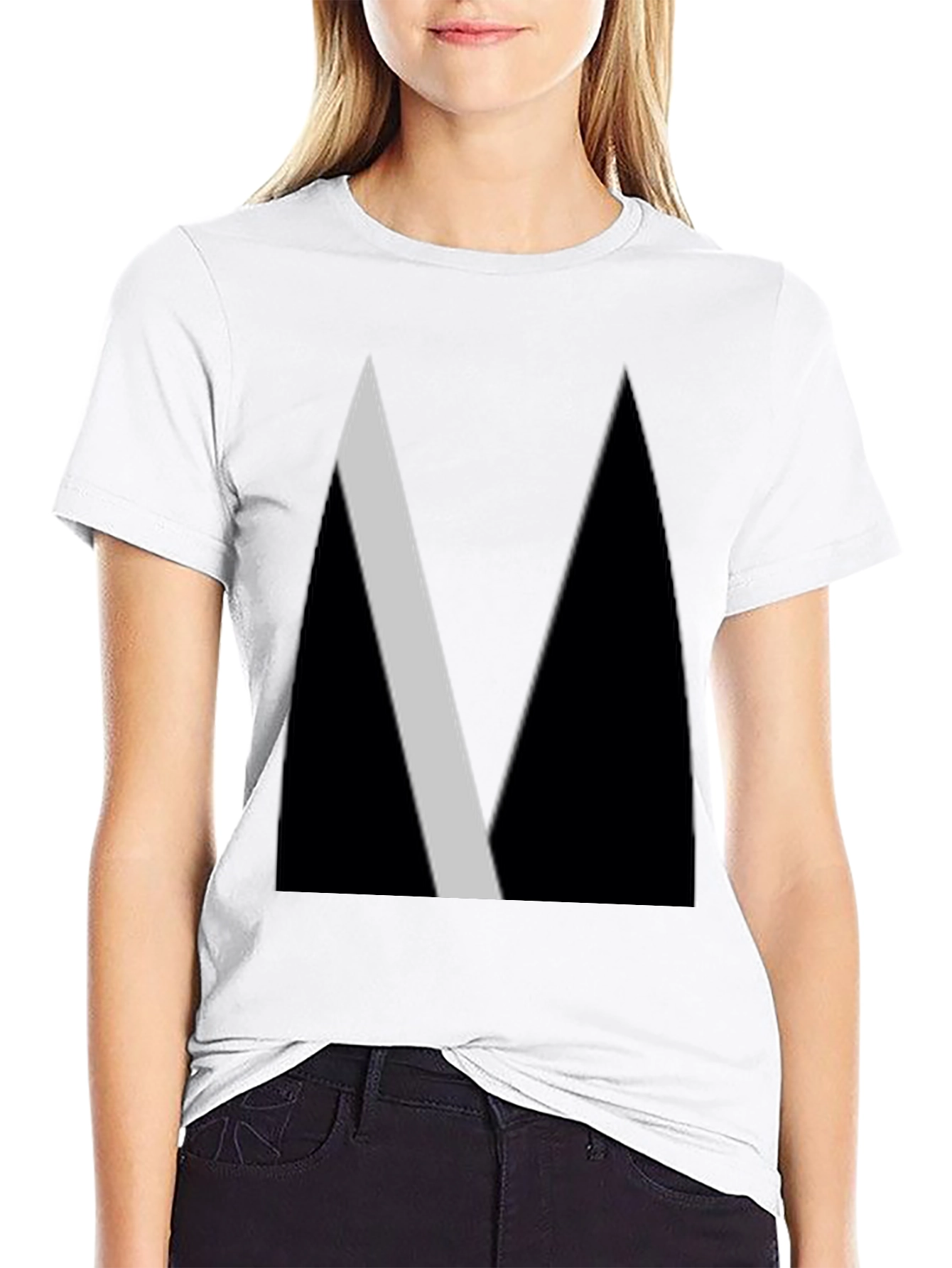 Abstract Black Geometric Tee