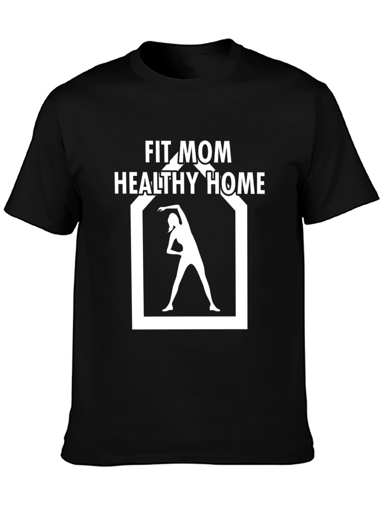 Fit Mom Healthy Home Black T-Shirt