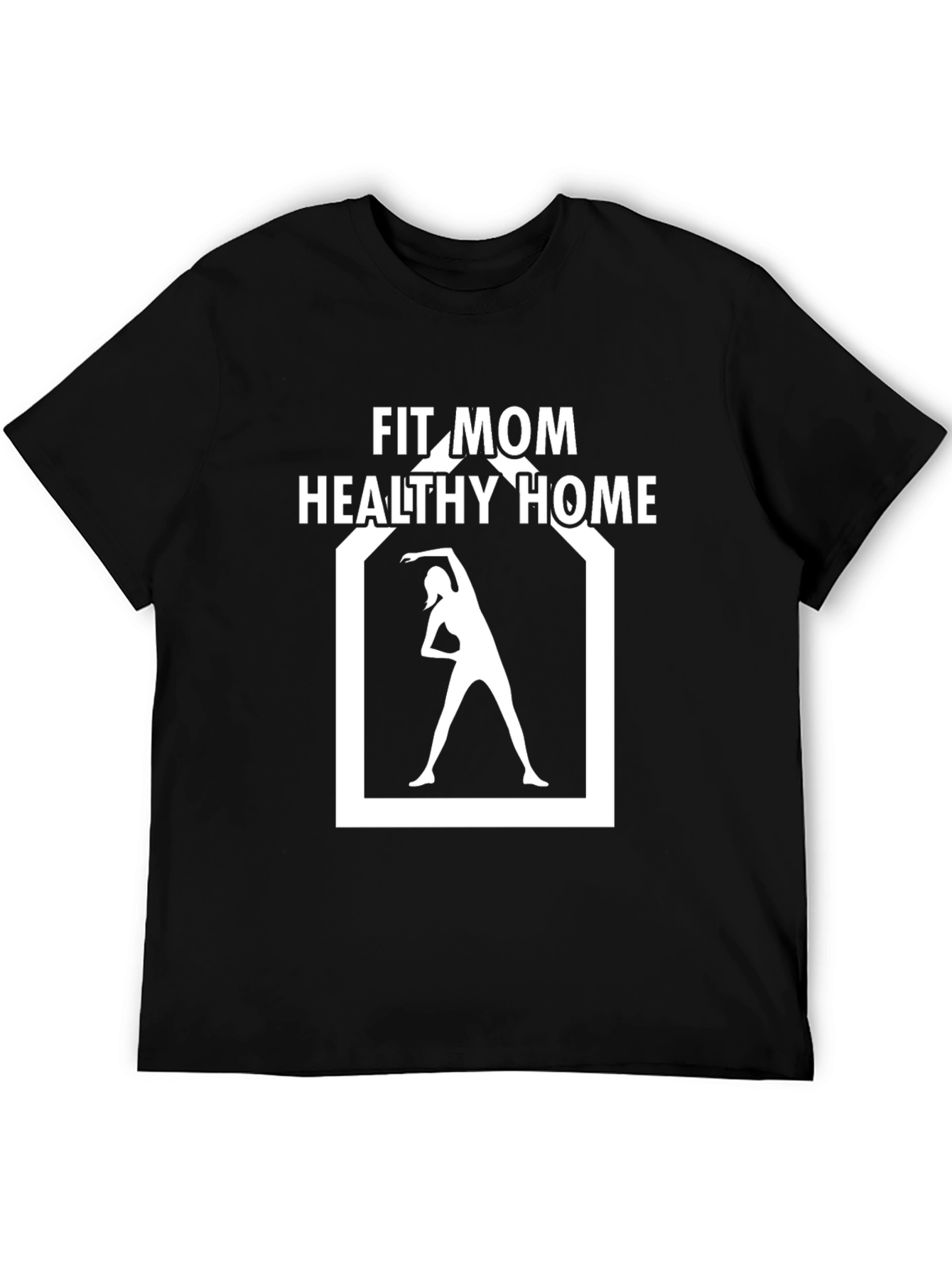 Fit Mom Healthy Home Black T-Shirt