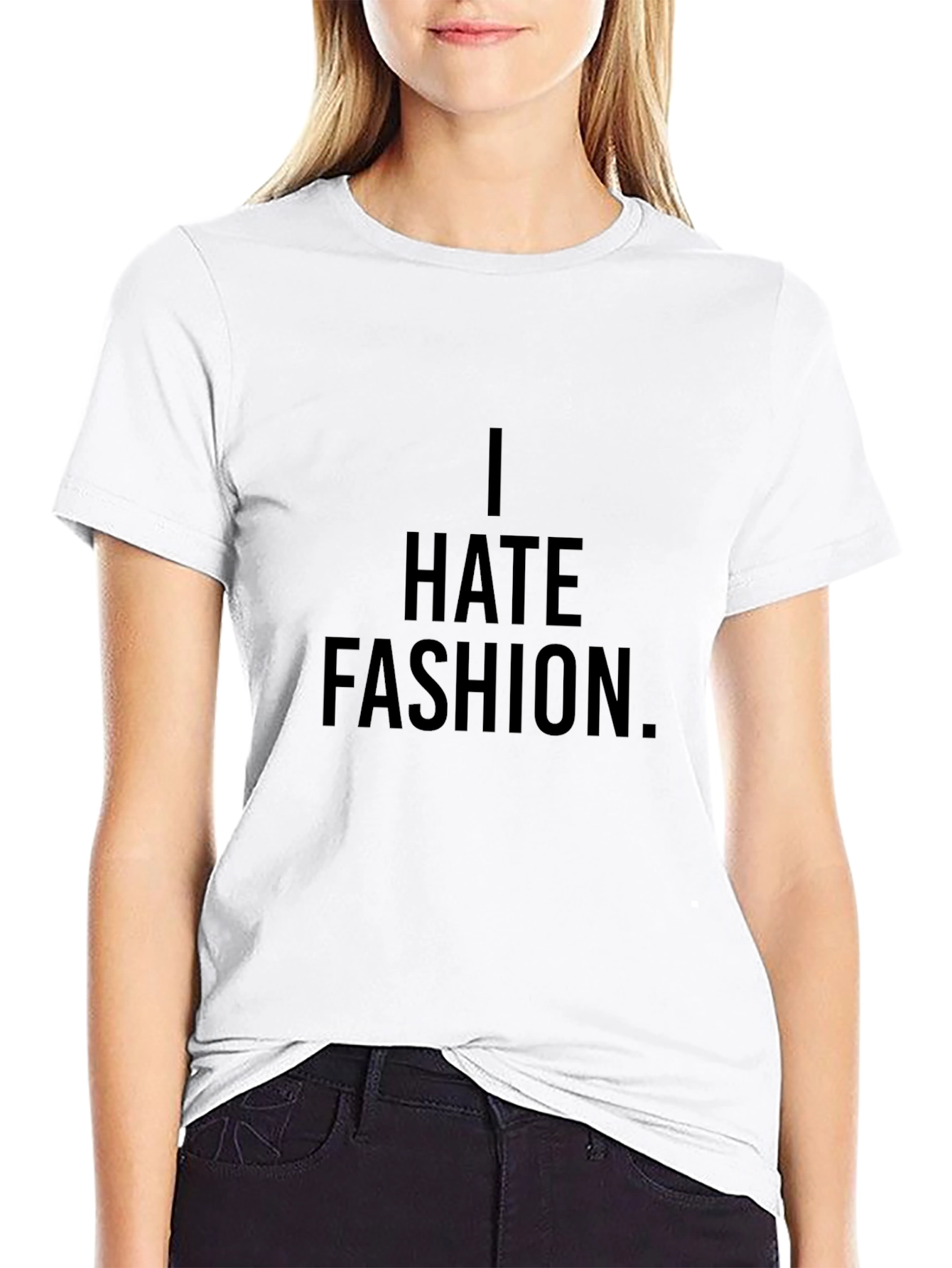 I Hate Fashion T-Shirt - Black Cotton Graphic Tee