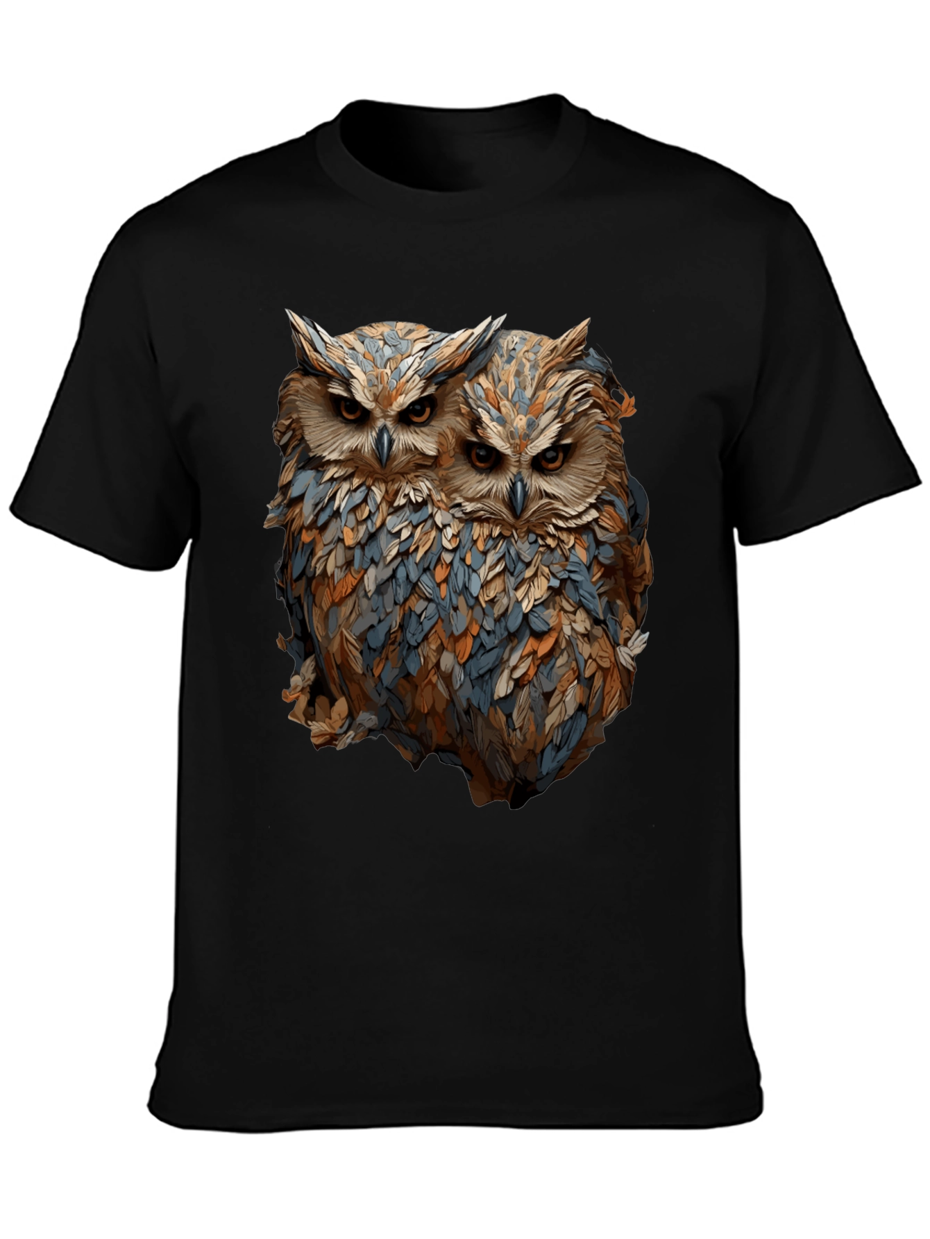 Owl Duo Graphic Tee - Unique Bird Lovers T-Shirt