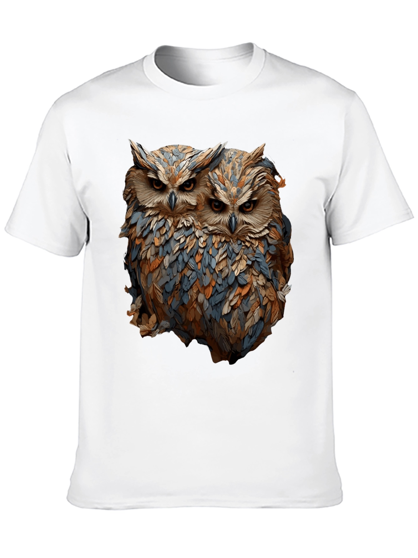Owl Duo Graphic Tee - Unique Bird Lovers T-Shirt
