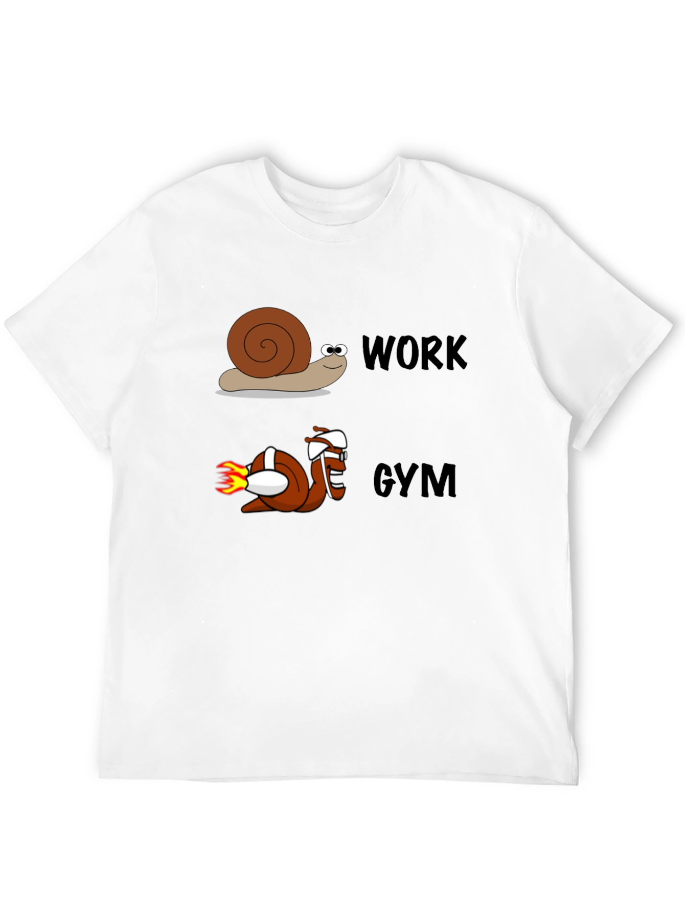 Work Gym Snail Tee Funny Workout Shirt