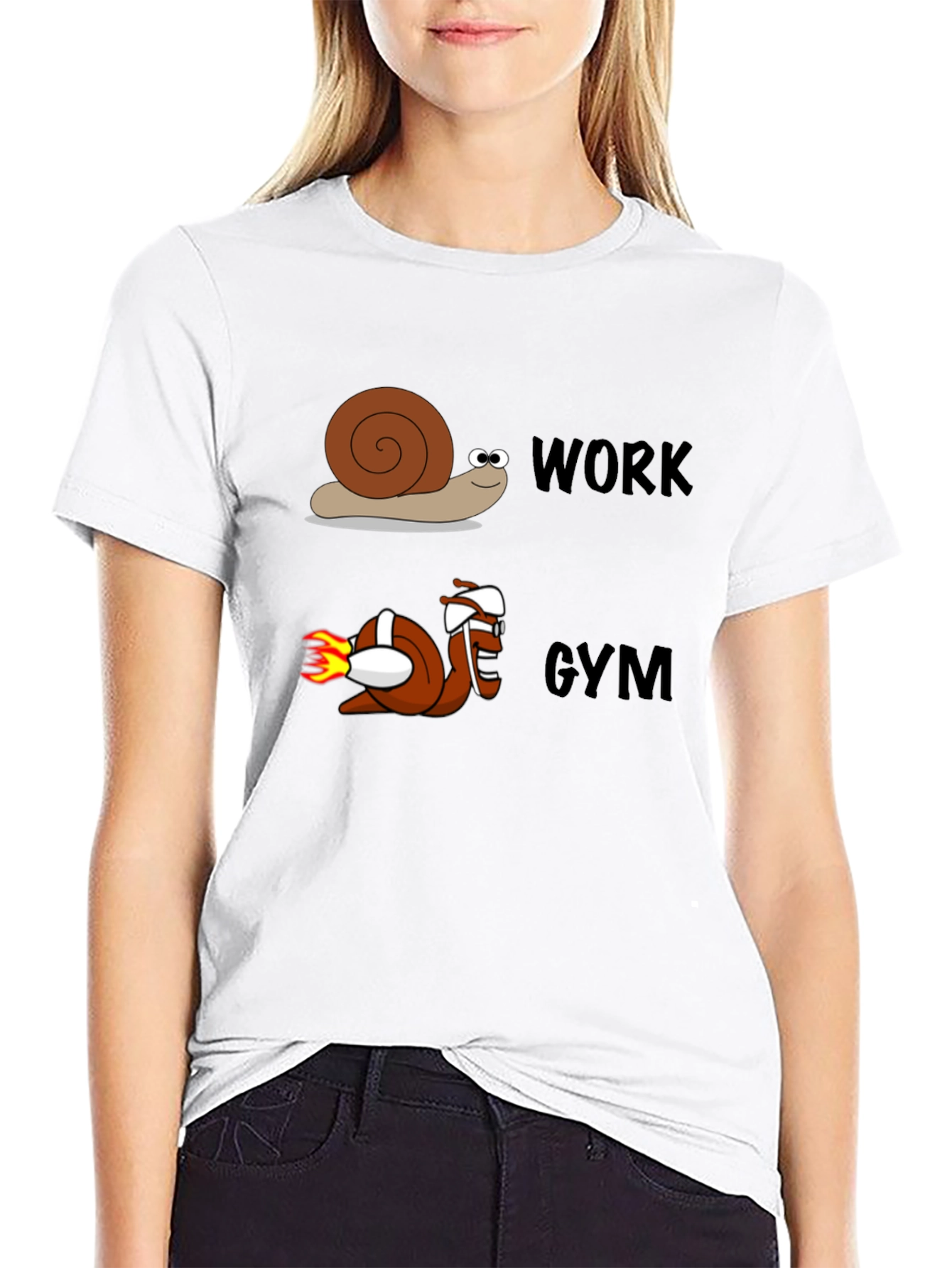 Work Gym Snail Tee Funny Workout Shirt