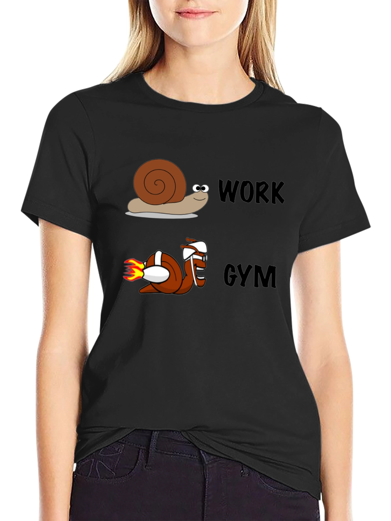 Work Gym Snail Tee Funny Workout Shirt