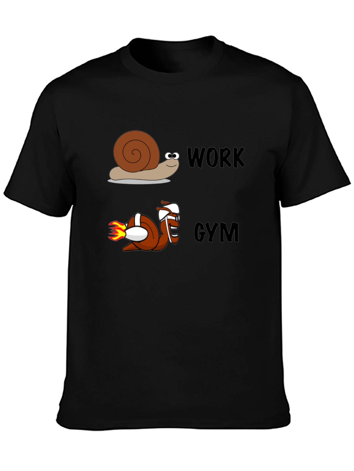 Work Gym Snail Tee Funny Workout Shirt