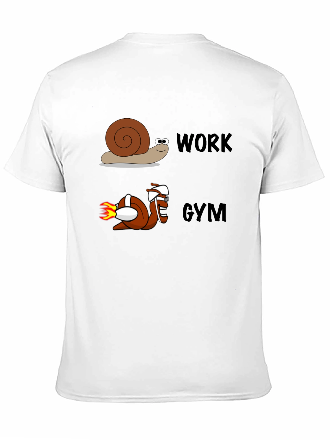 Work Gym Snail Tee Funny Workout Shirt