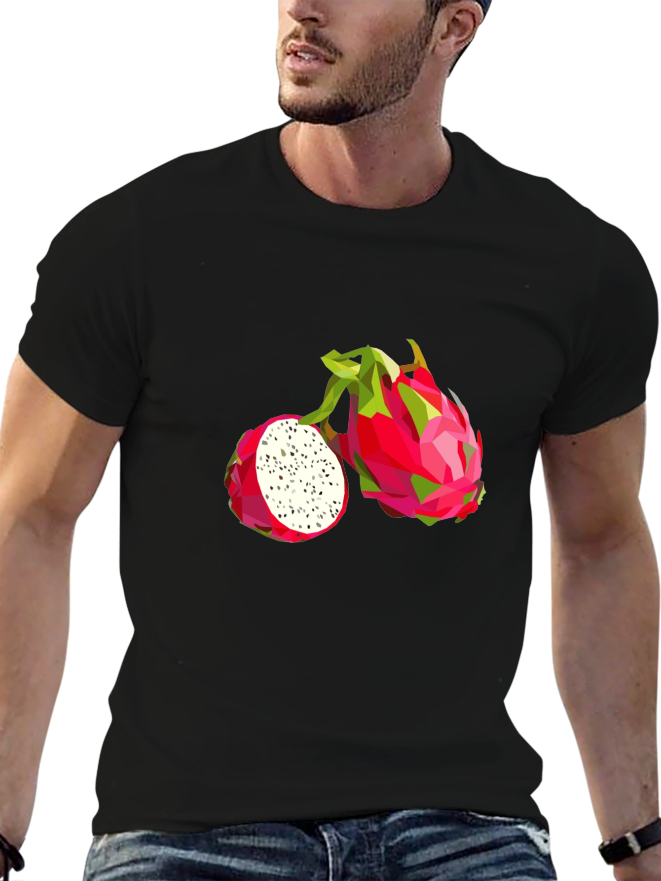 Dragon Fruit Graphic Tee - Modern Geometric Print