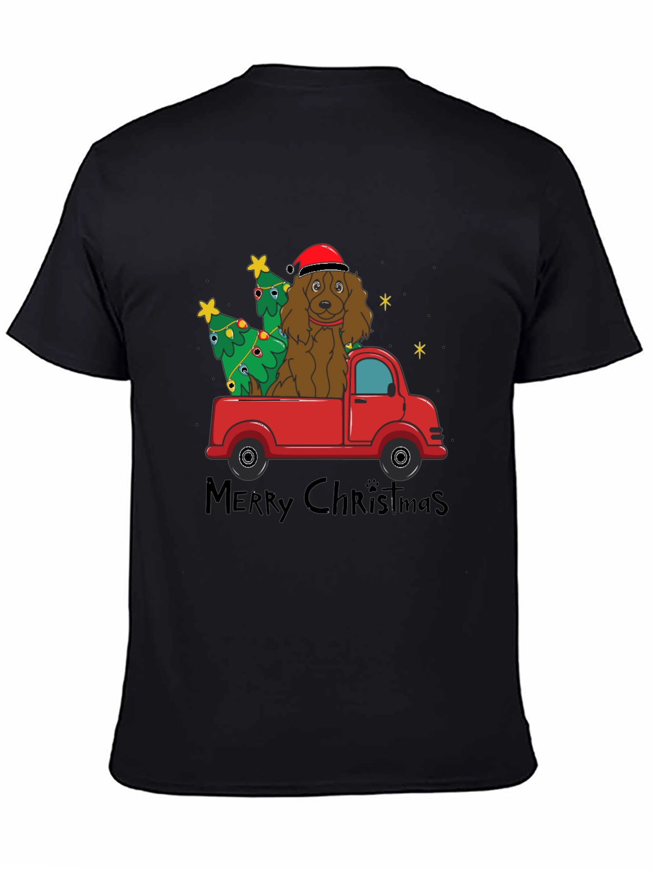 Festive Dog Christmas Truck T-Shirt