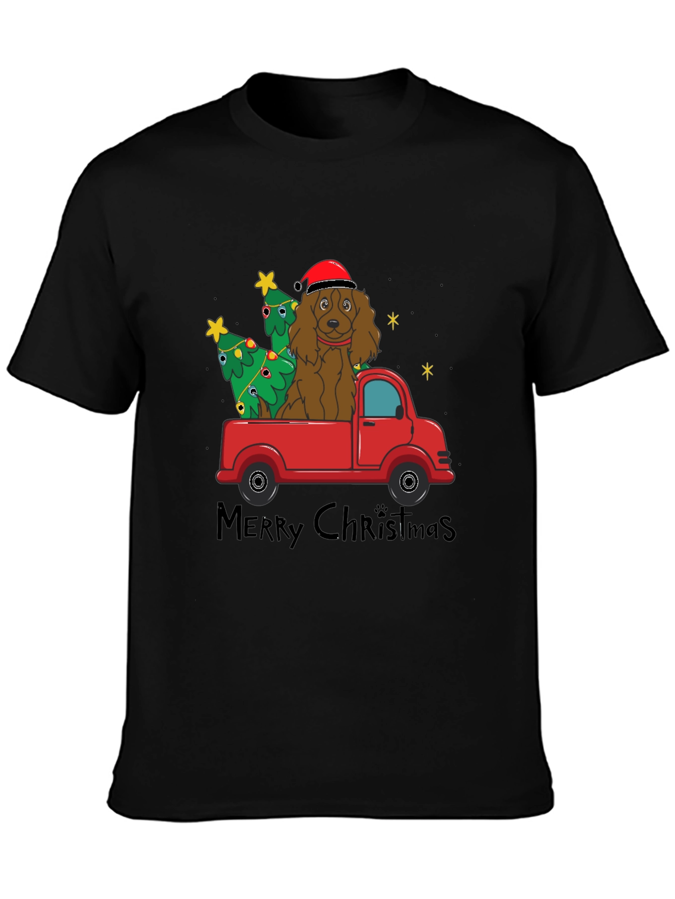 Festive Dog Christmas Truck T-Shirt