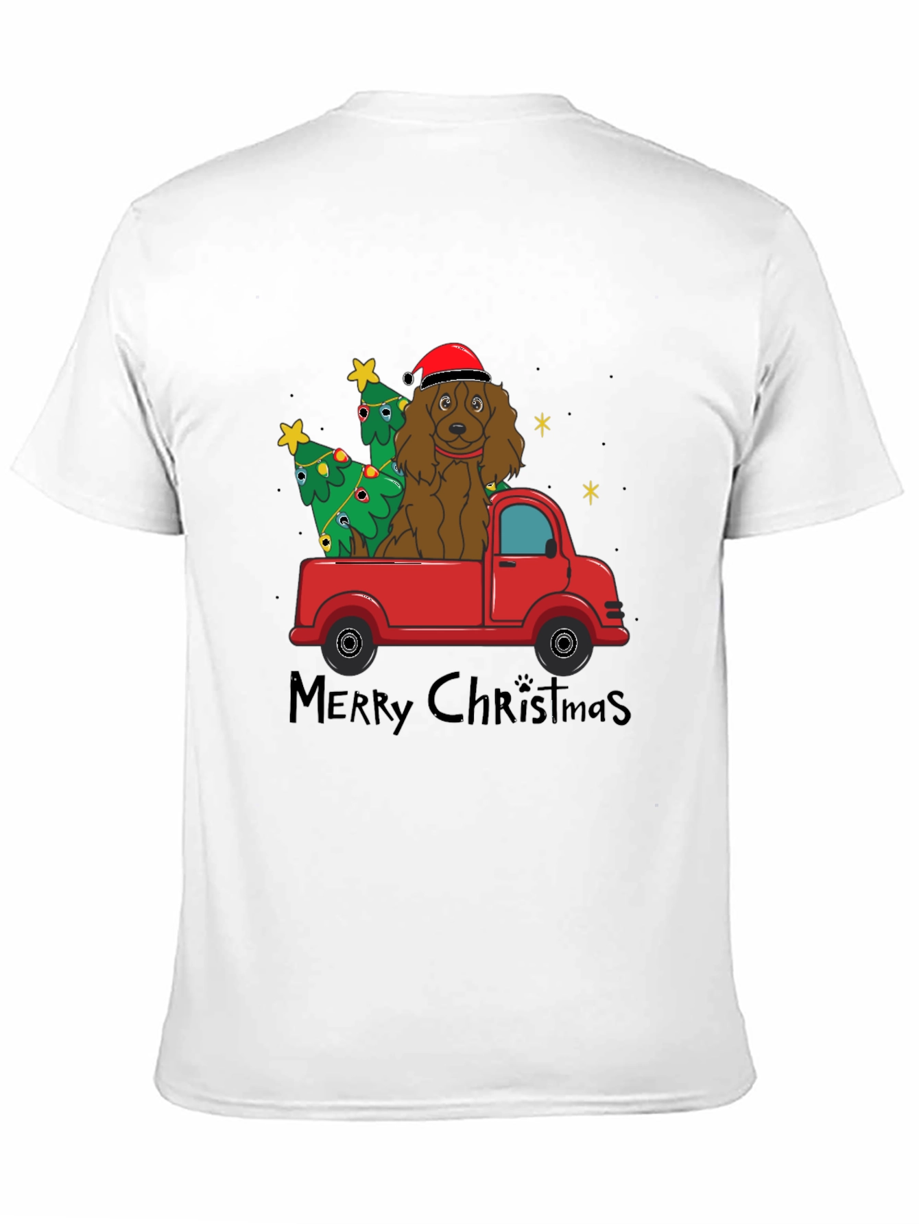 Festive Dog Christmas Truck T-Shirt