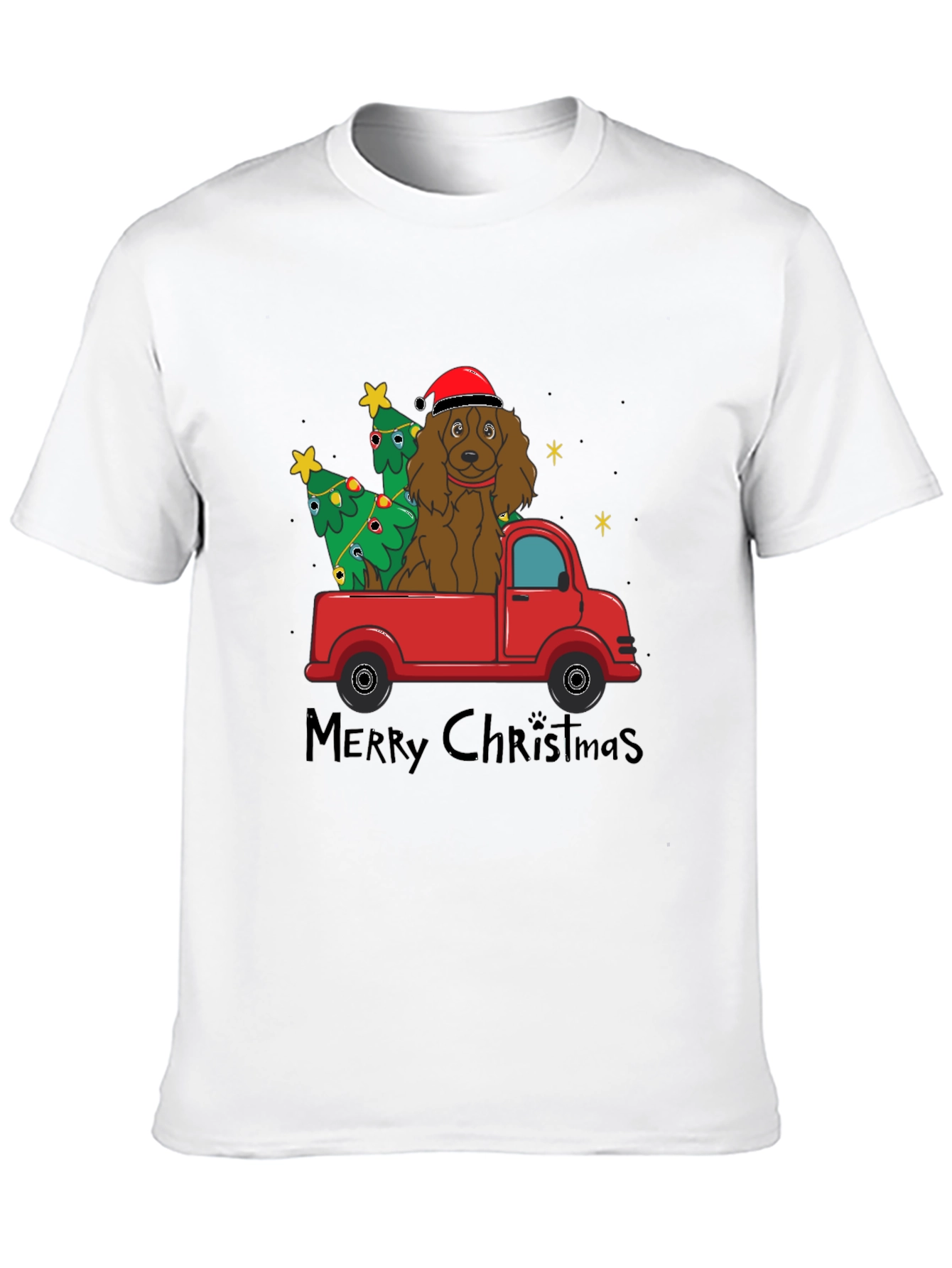 Festive Dog Christmas Truck T-Shirt