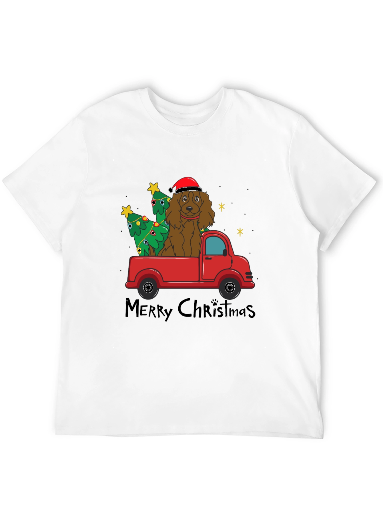 Festive Dog Christmas Truck T-Shirt