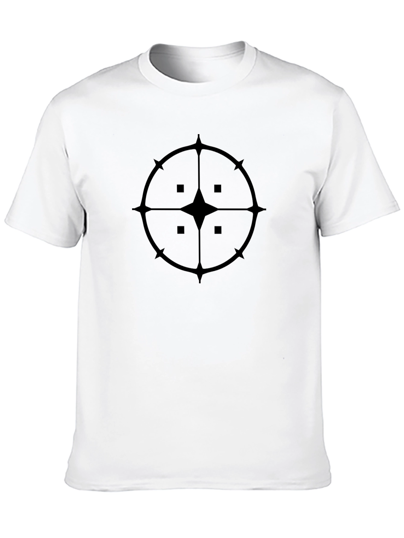 Geometric Graphic Print Black T-Shirt
