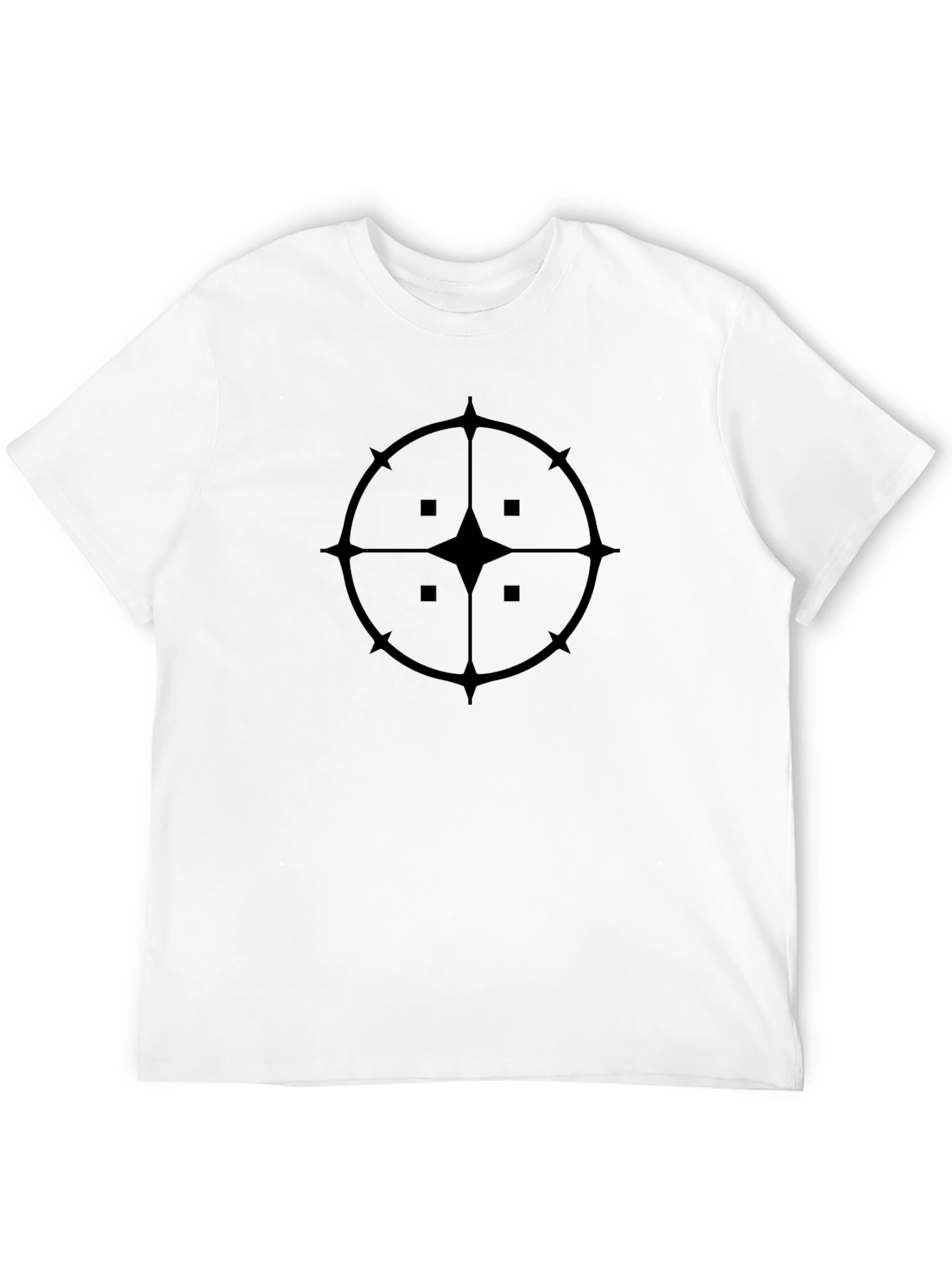 Geometric Graphic Print Black T-Shirt