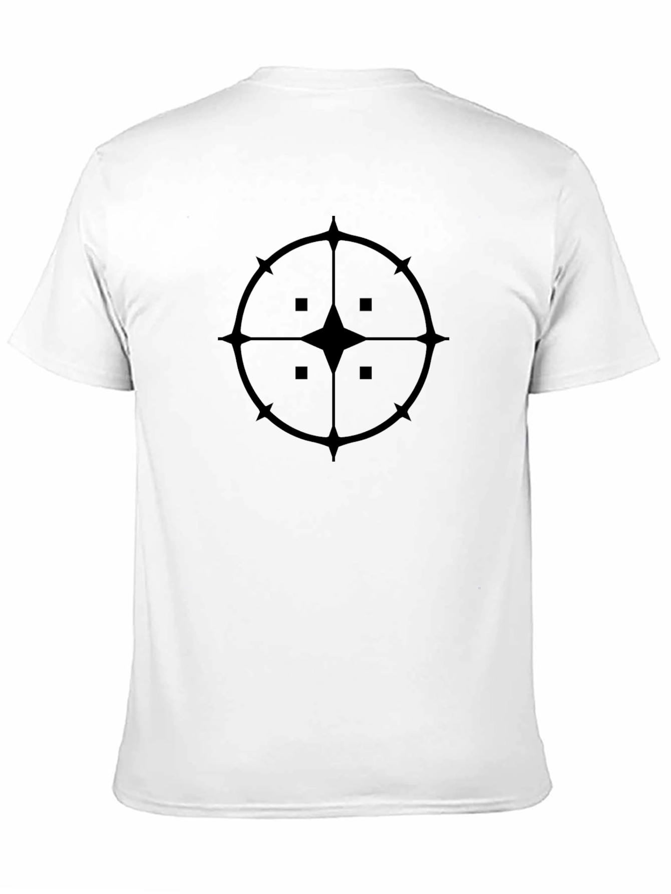 Geometric Graphic Print Black T-Shirt