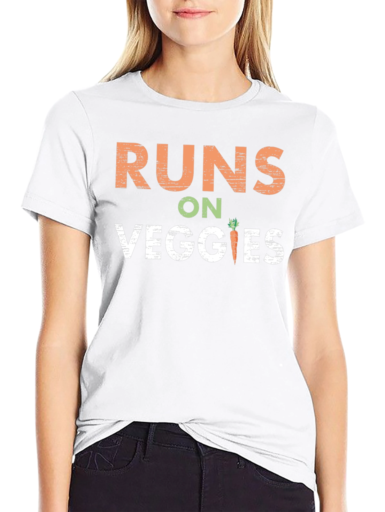 Runs on Veggies Graphic T-Shirt