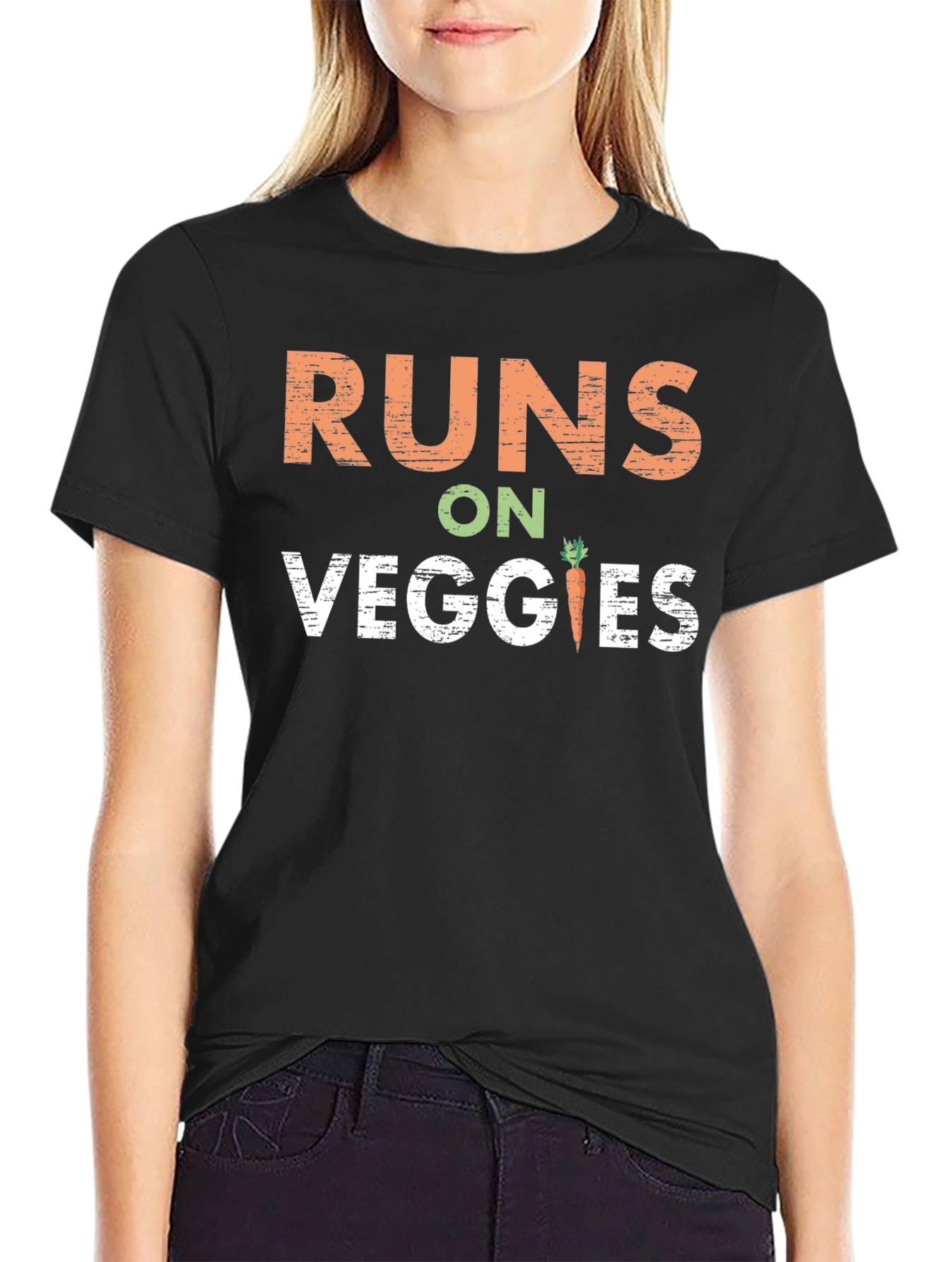 Runs on Veggies Graphic T-Shirt