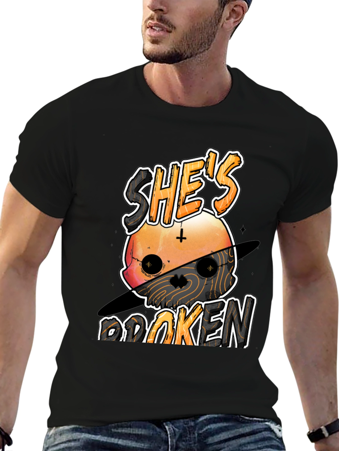 Shes Broken T-Shirt - Graphic Print