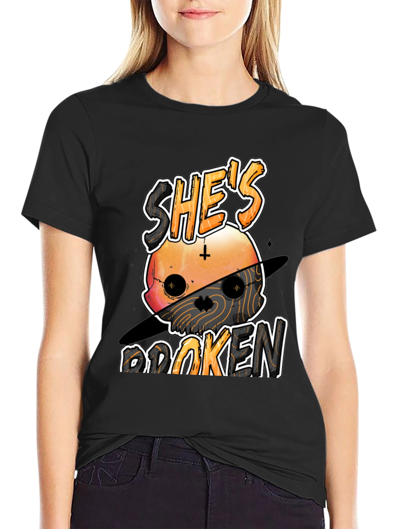 Shes Broken T-Shirt - Graphic Print