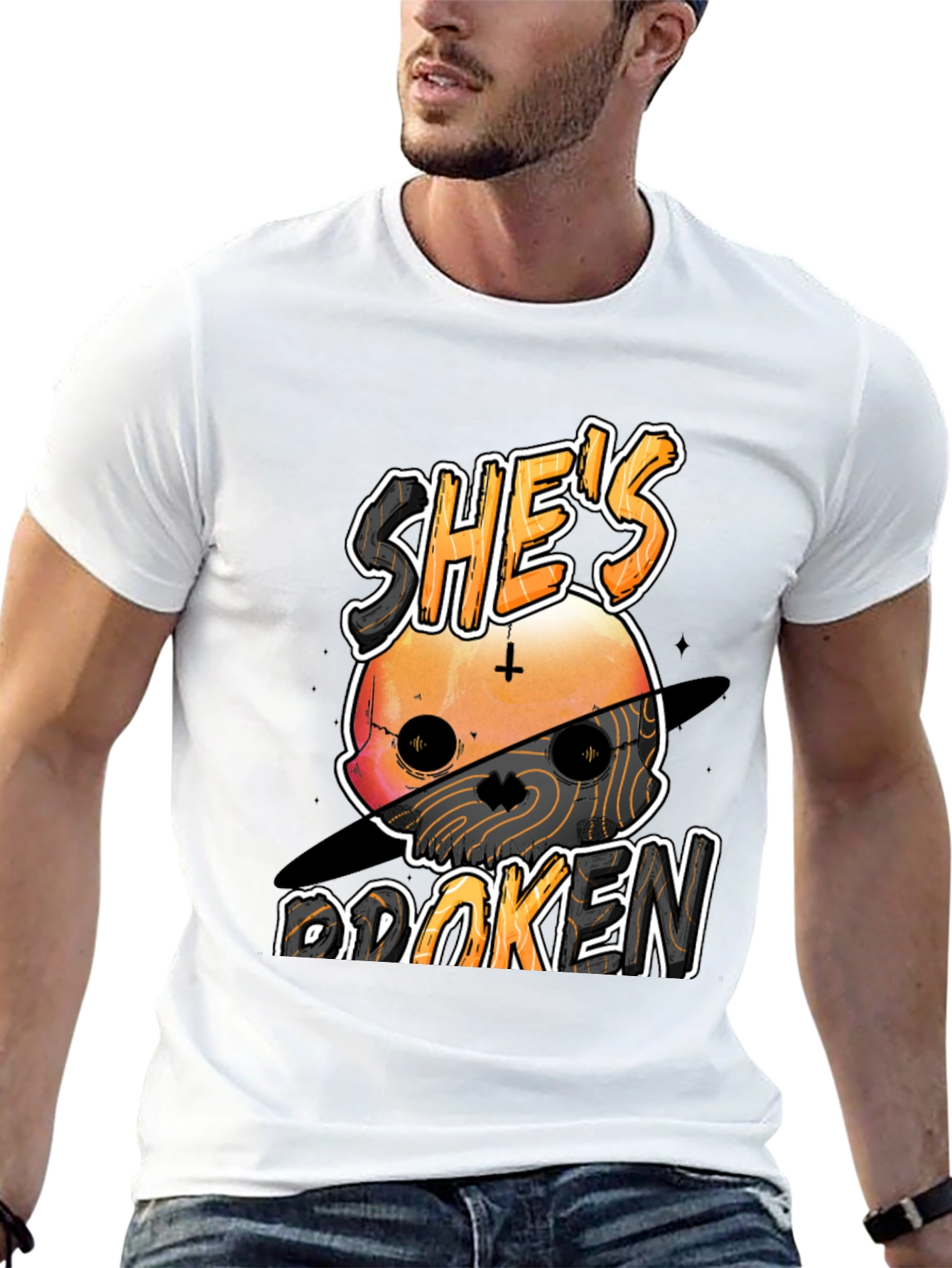 Shes Broken T-Shirt - Graphic Print