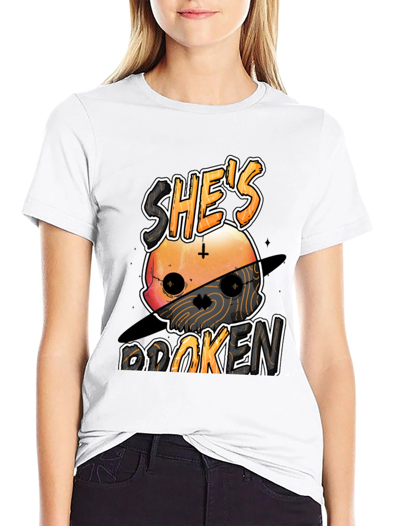 Shes Broken T-Shirt - Graphic Print
