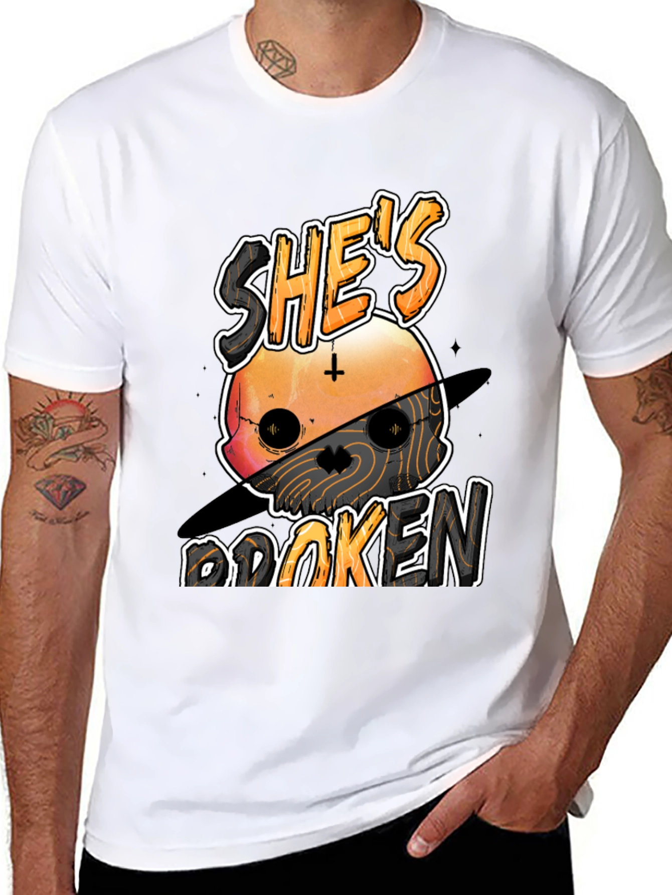 Shes Broken T-Shirt - Graphic Print