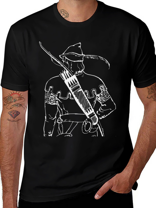 Archer Sketch Graphic Tee - Classic Style