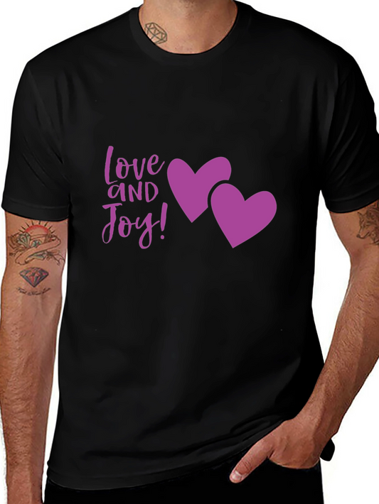 Love and Joy Graphic Tee - Black