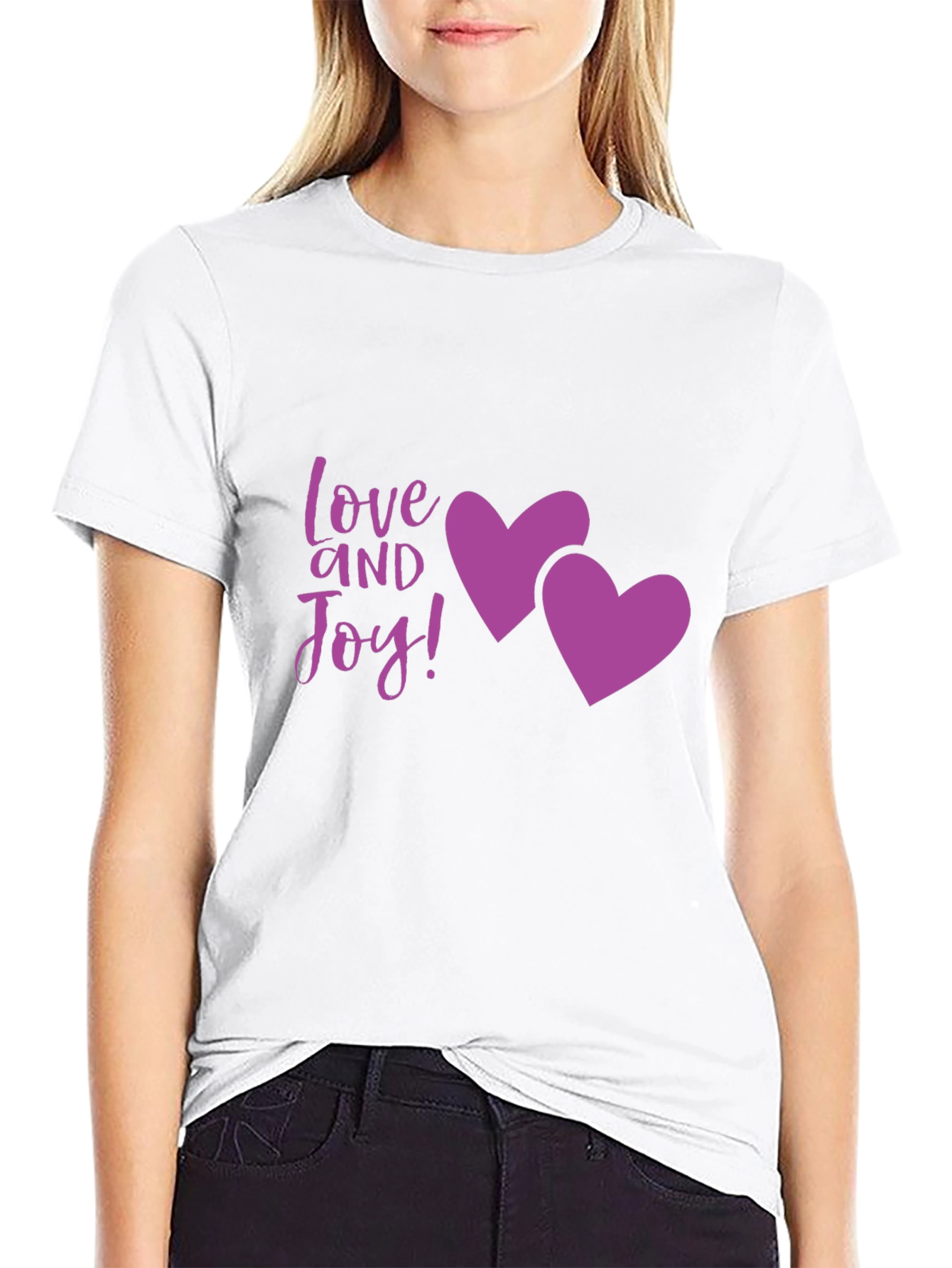 Love and Joy Graphic Tee - Black