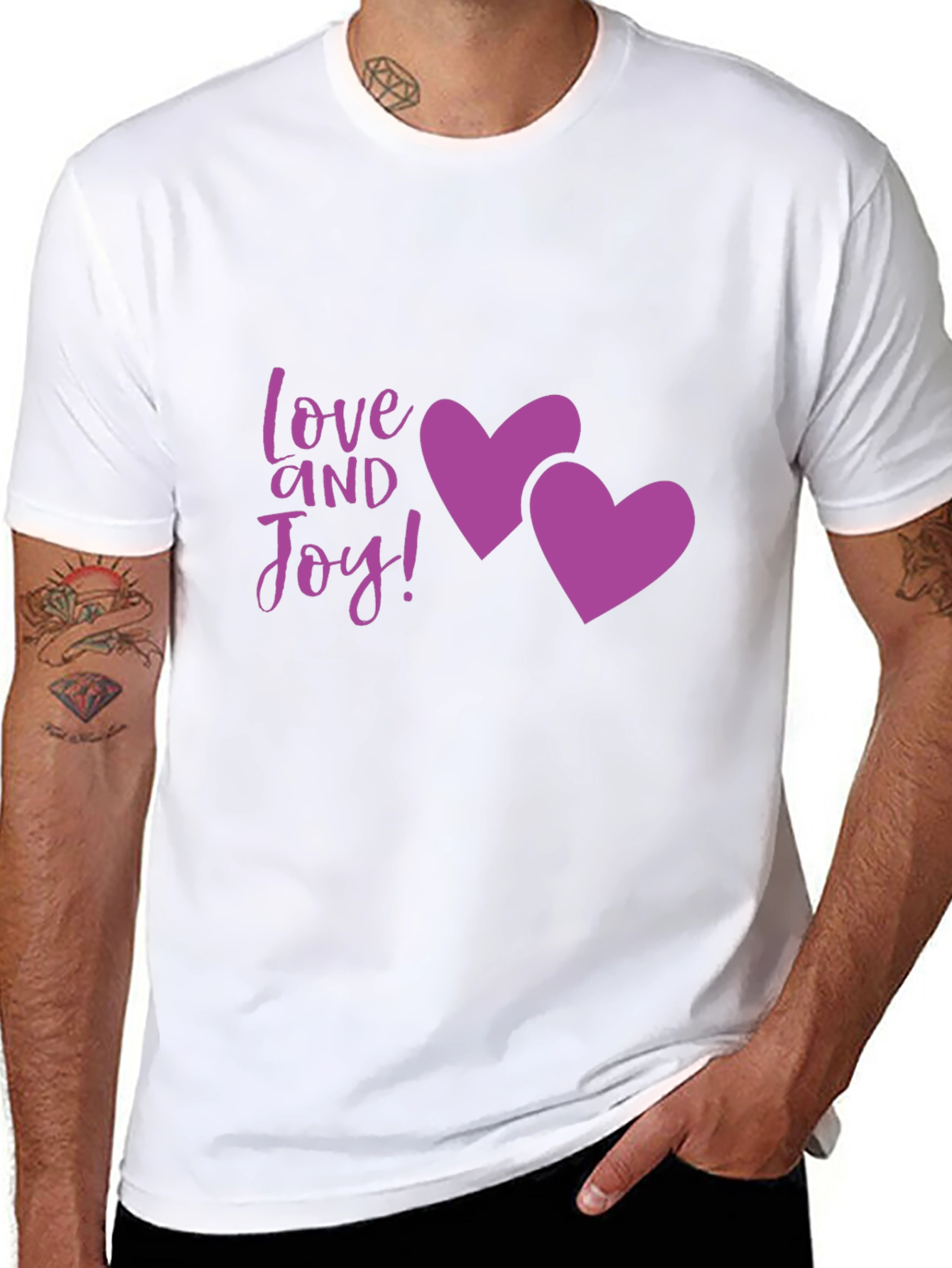 Love and Joy Graphic Tee - Black