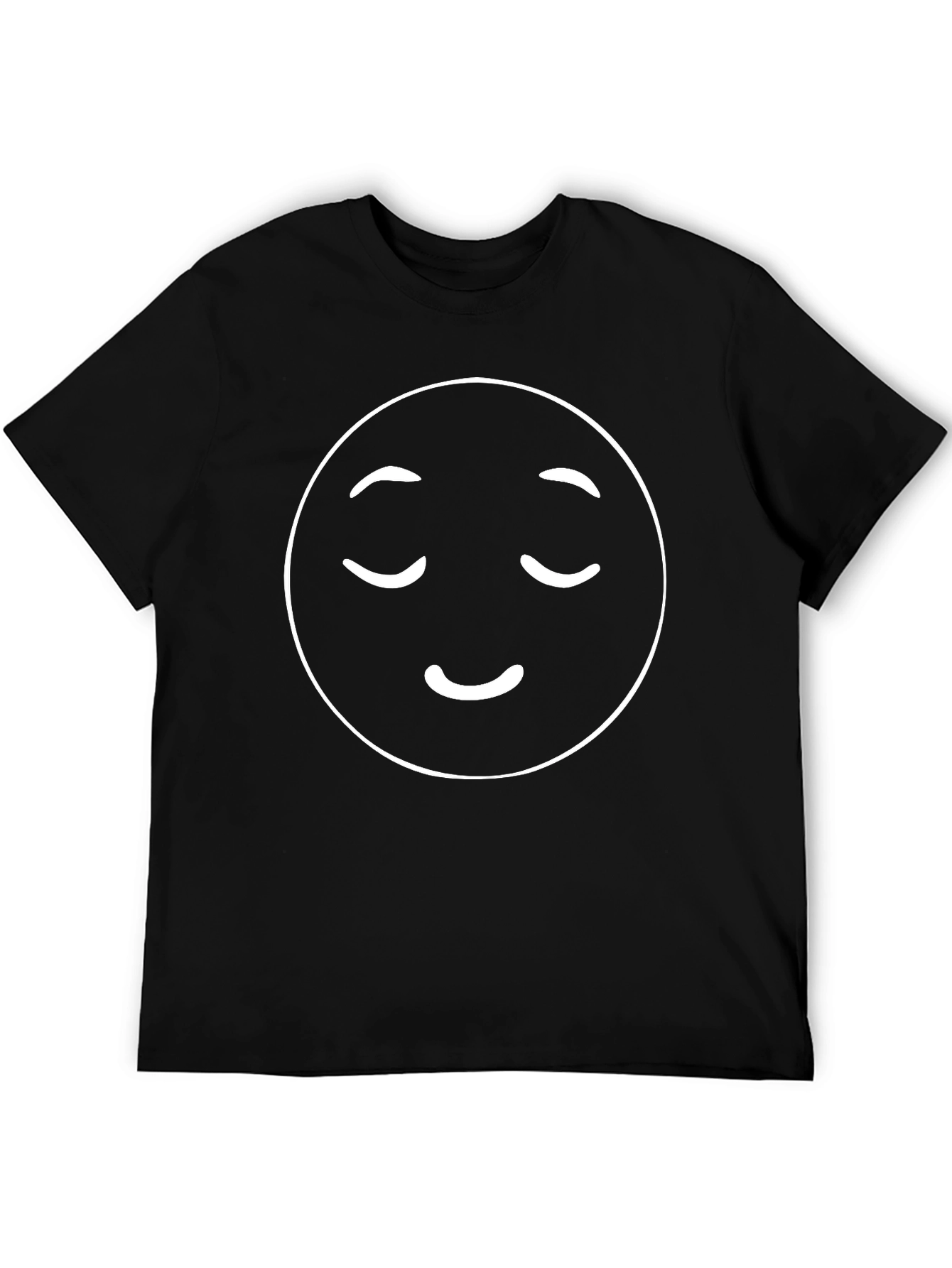 Zen Emoji Black T-Shirt - Relaxed Vibes
