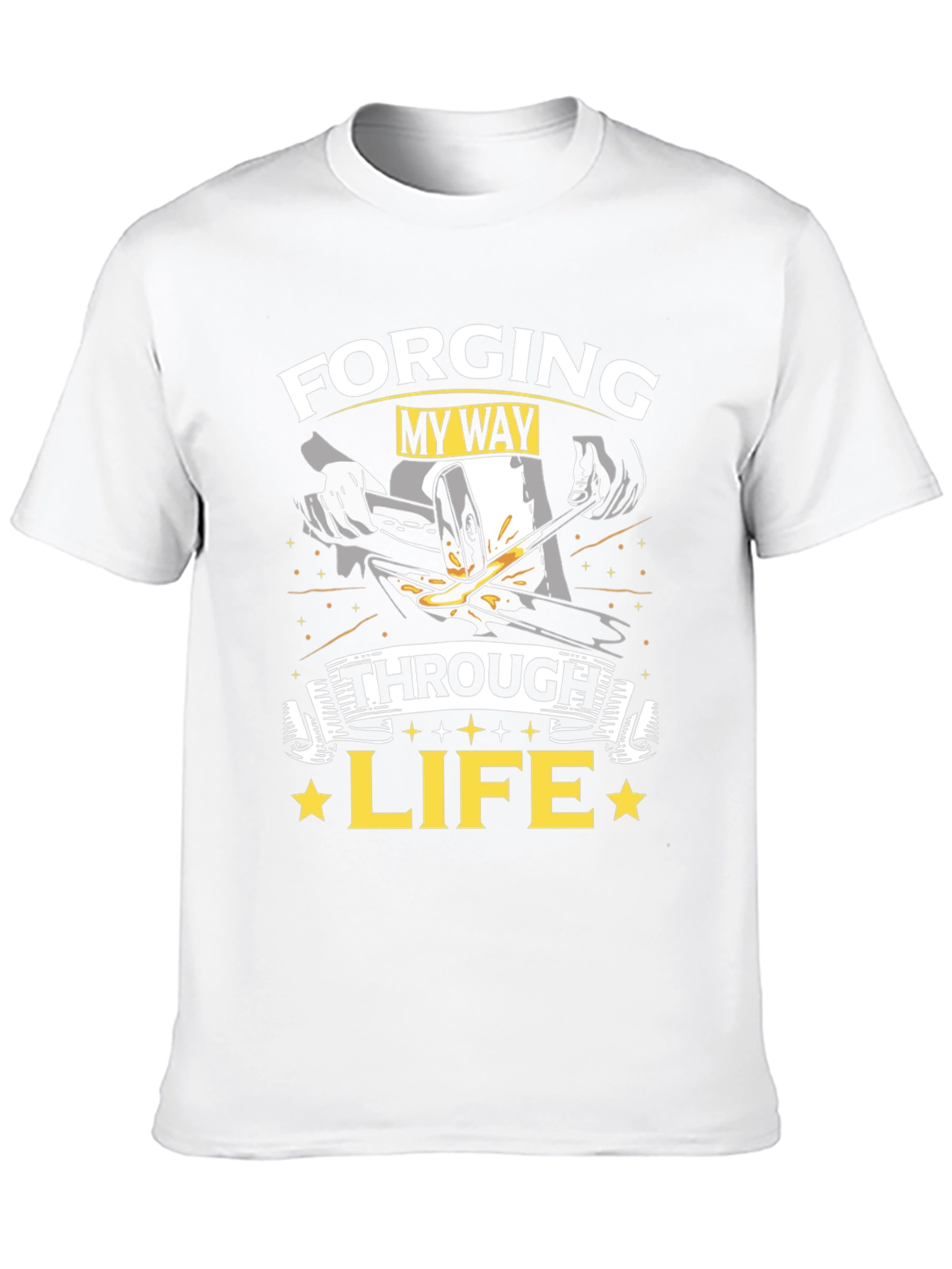 Forging My Way Through Life Black T-Shirt