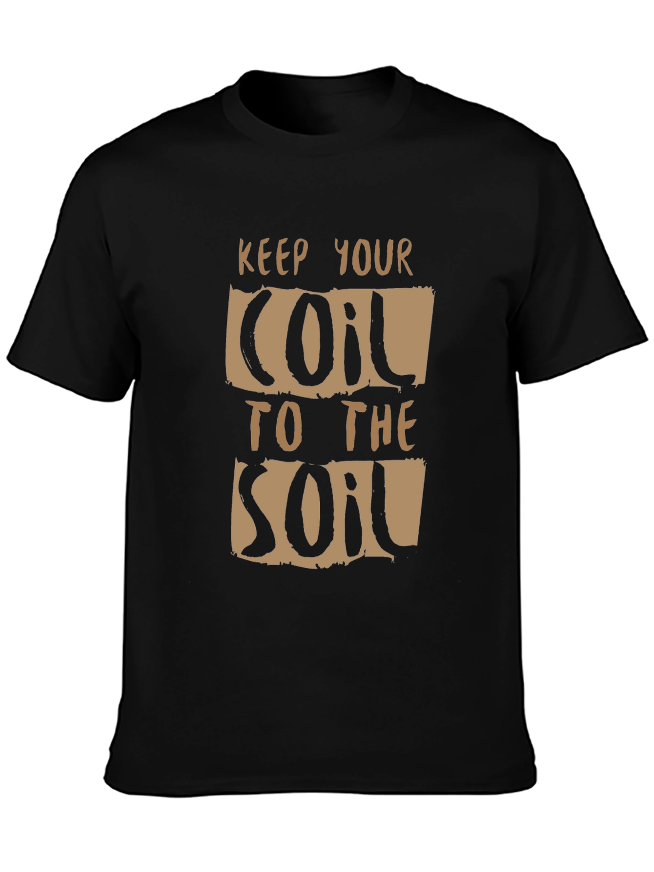 Keep Your Coil To The Soil Black Graphic Tee