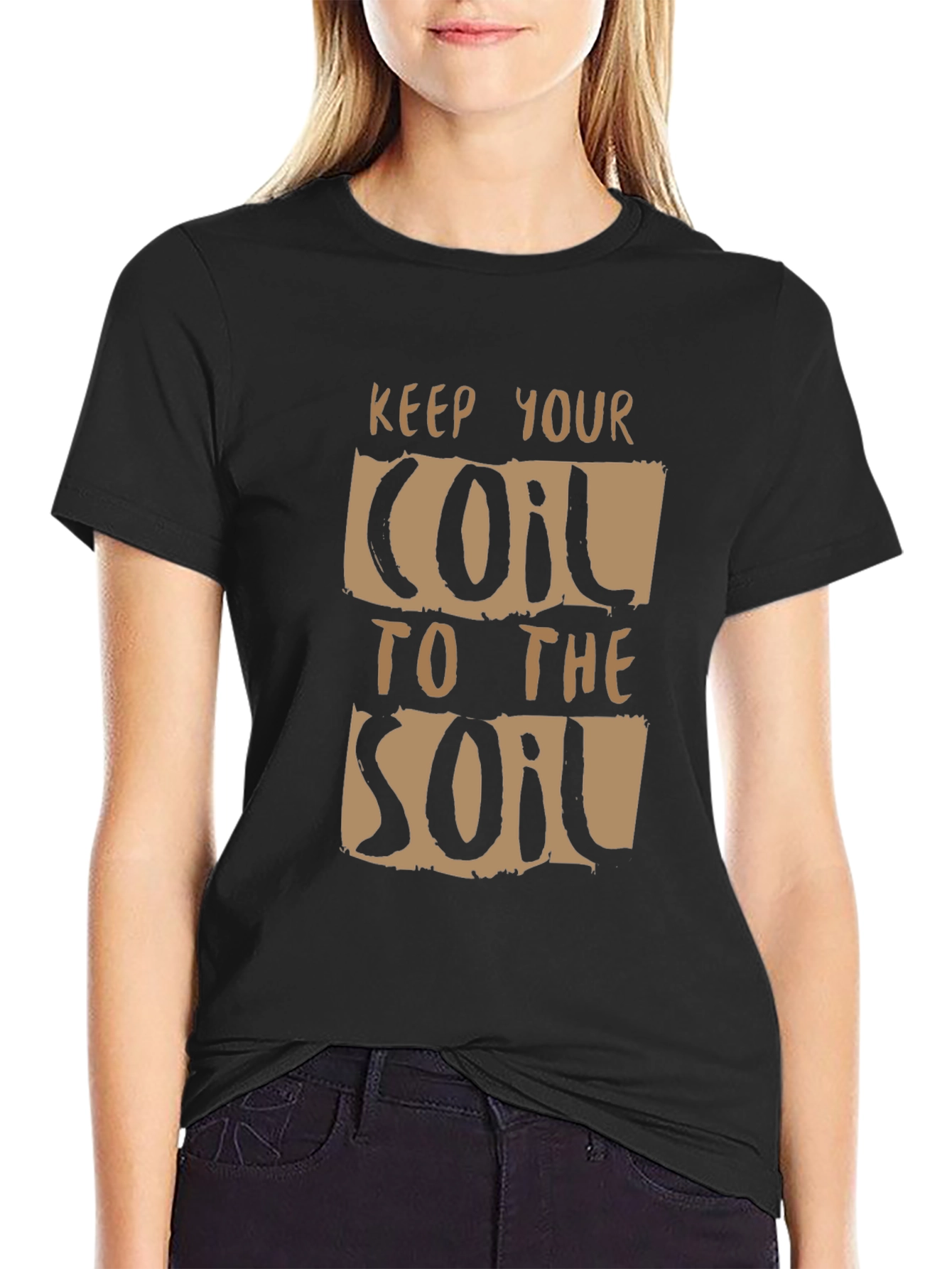 Keep Your Coil To The Soil Black Graphic Tee