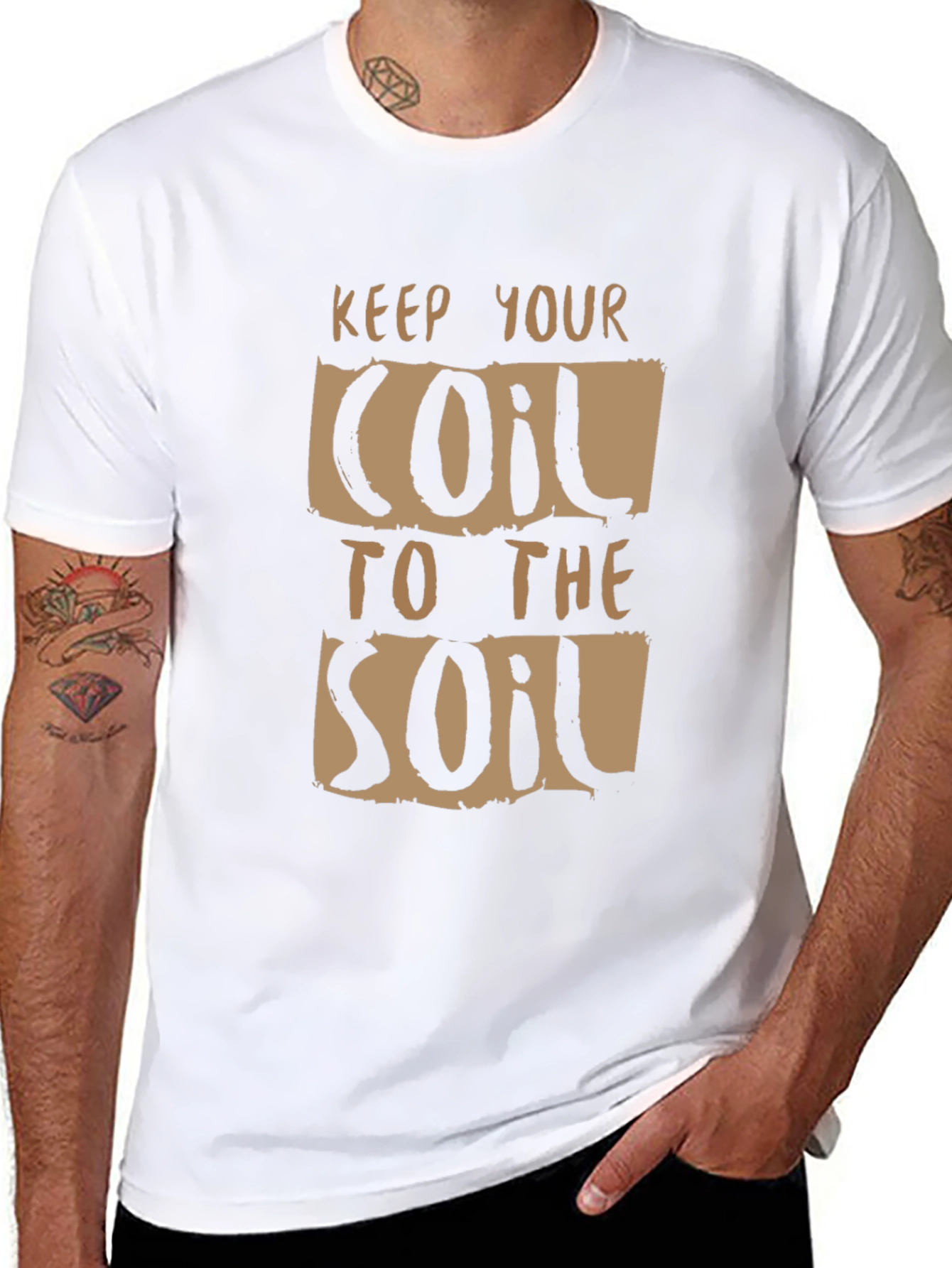 Keep Your Coil To The Soil Black Graphic Tee