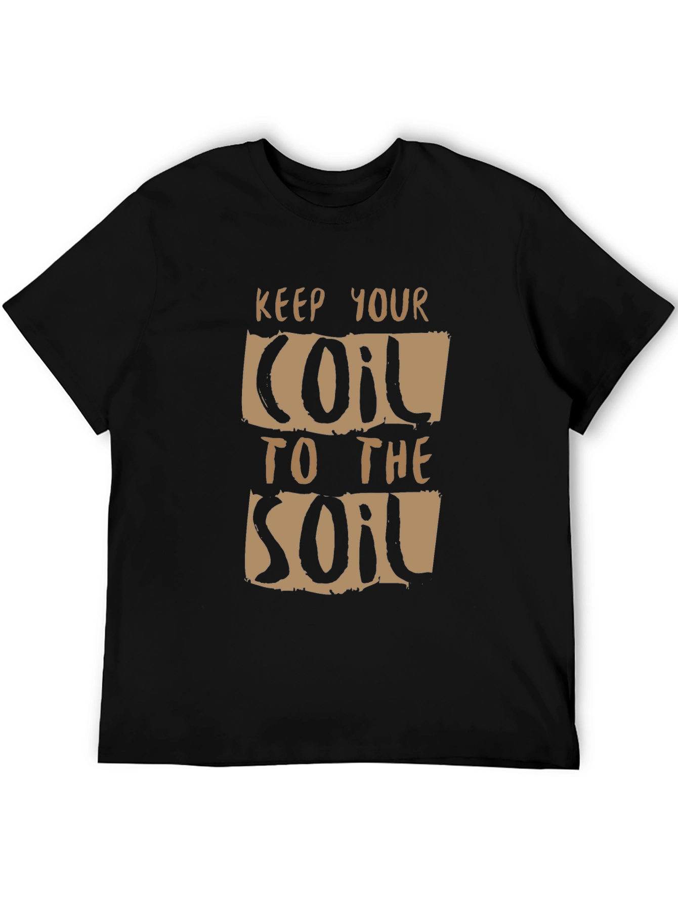 Keep Your Coil To The Soil Black Graphic Tee