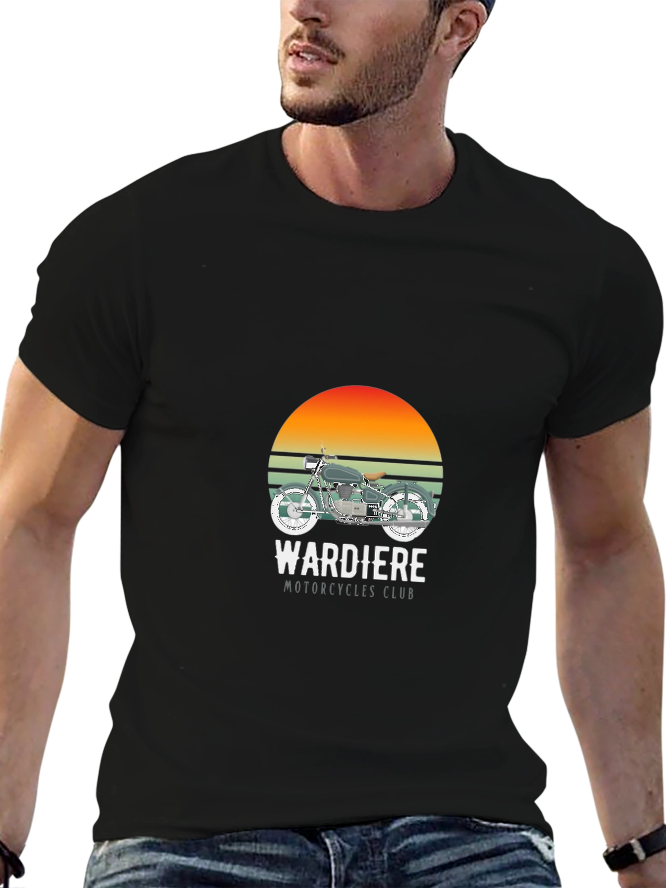 Wardiere Motorcycle Club Graphic Tee - Black