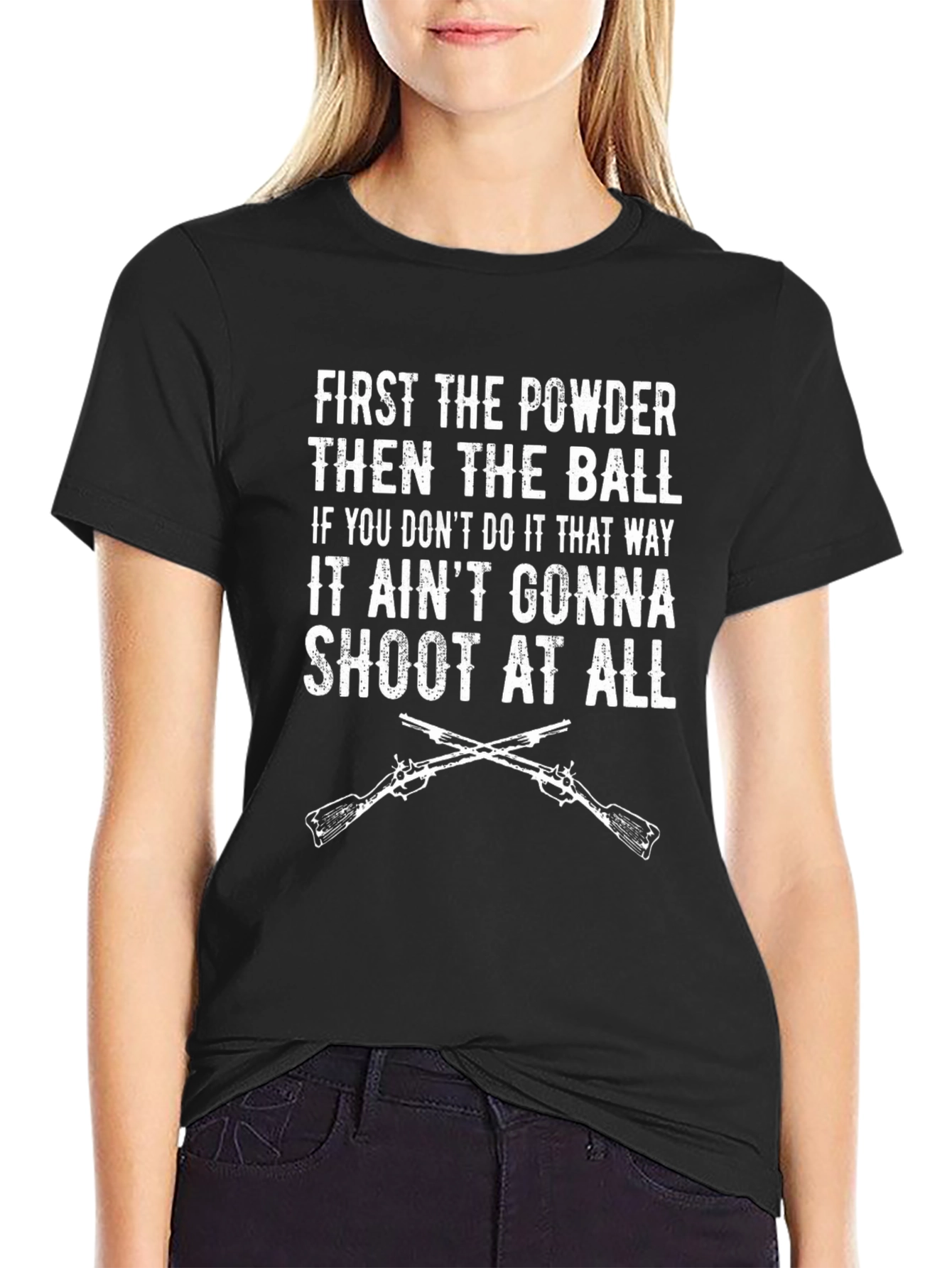 First Powder Then Ball T-Shirt - Funny Hunting Tee